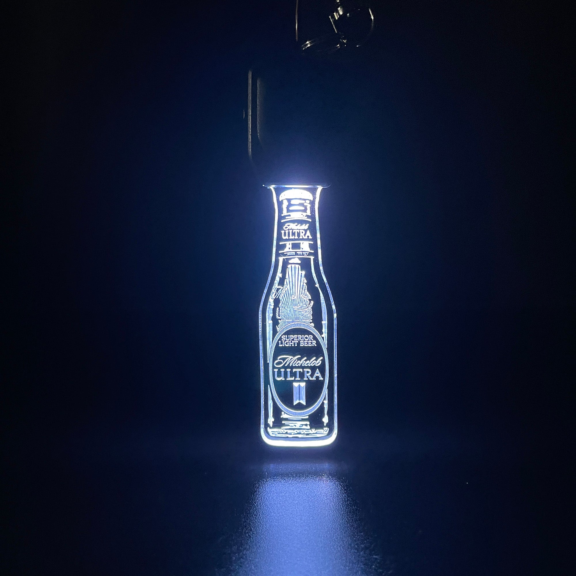 michelob ultra Bottle LED Light Acrylic Keychain