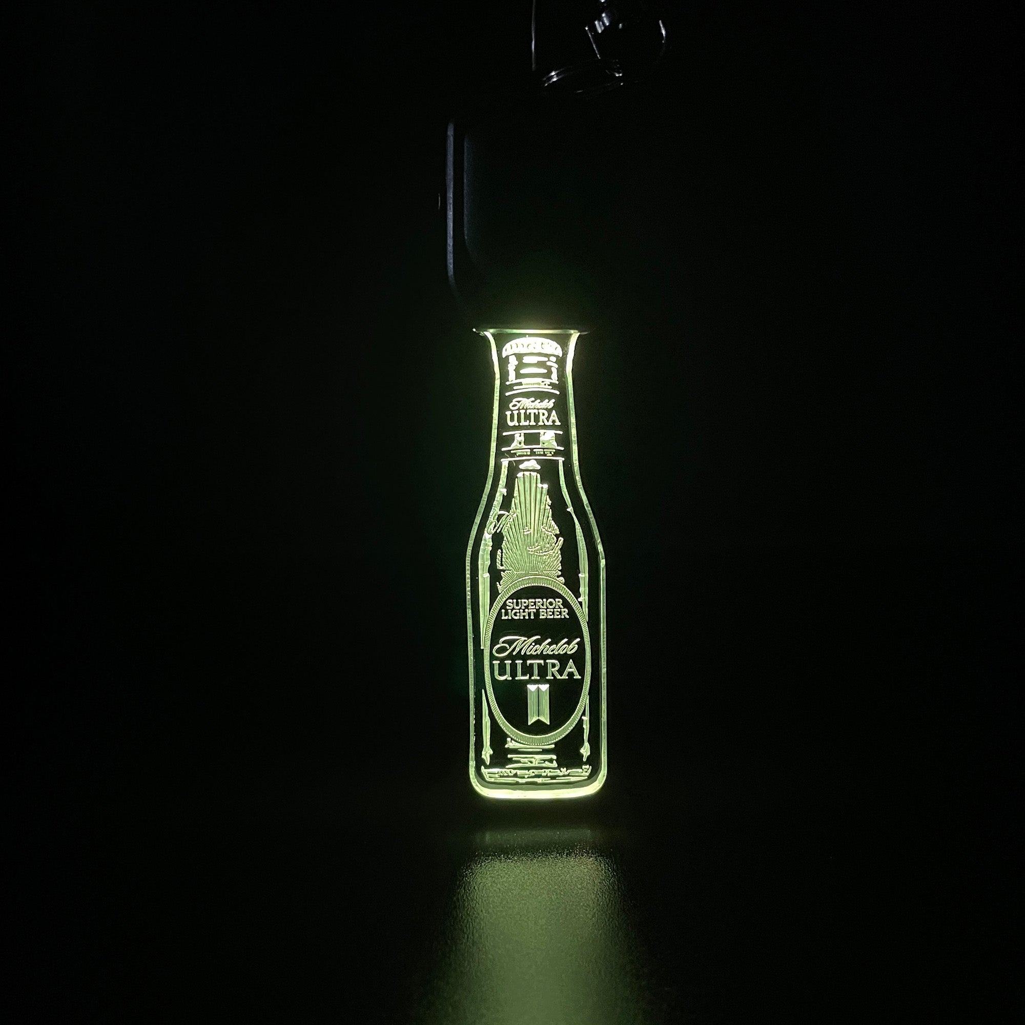 michelob ultra Bottle LED Light Acrylic Keychain