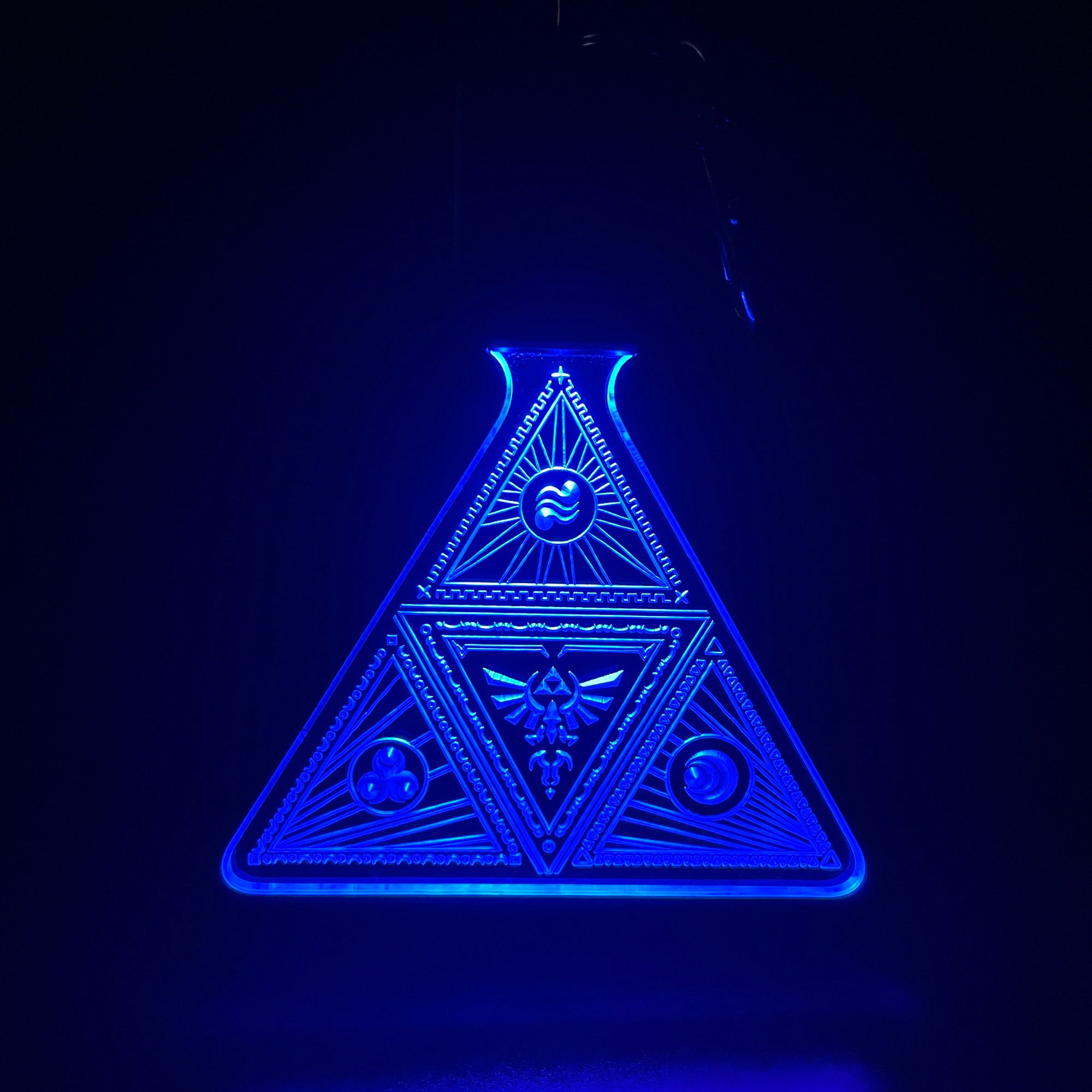Legend of Zelda Triforce LED Light Acrylic Keychain