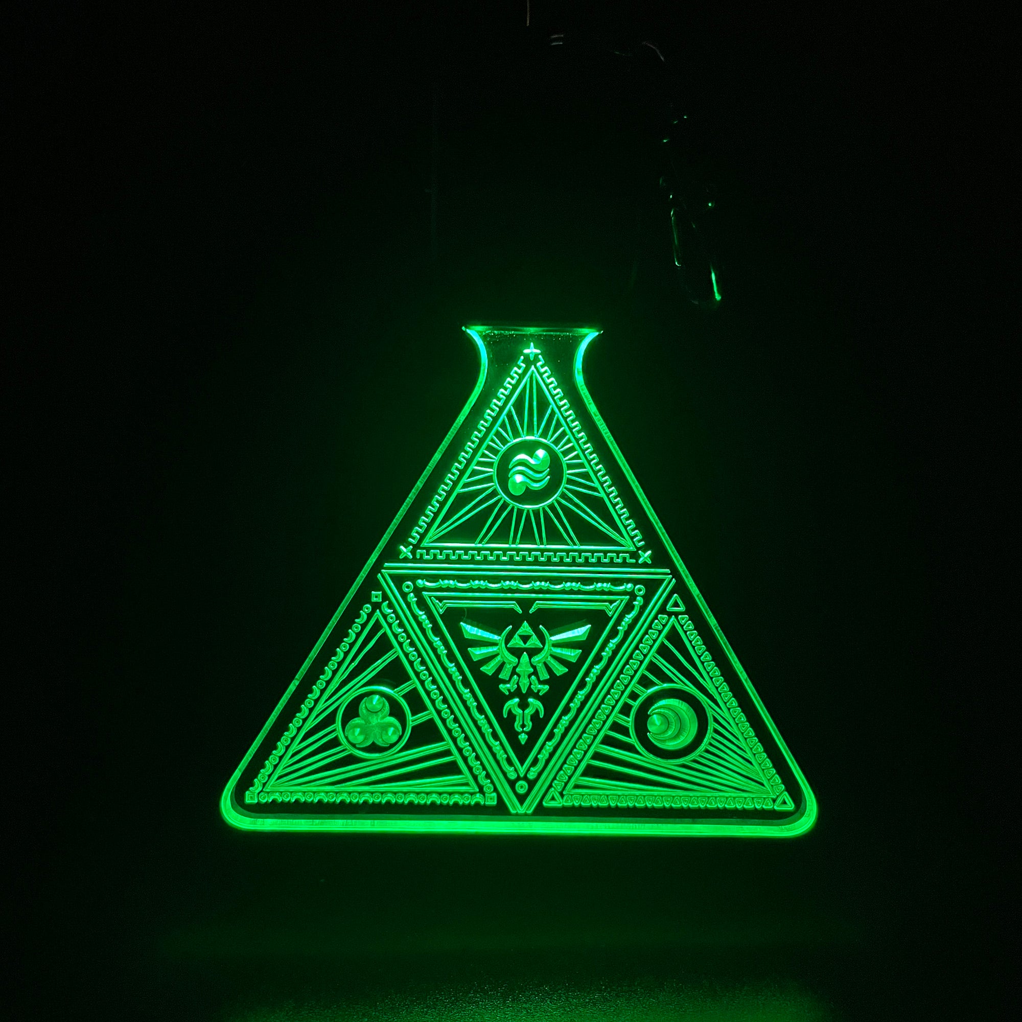 Legend of Zelda Triforce LED Light Acrylic Keychain