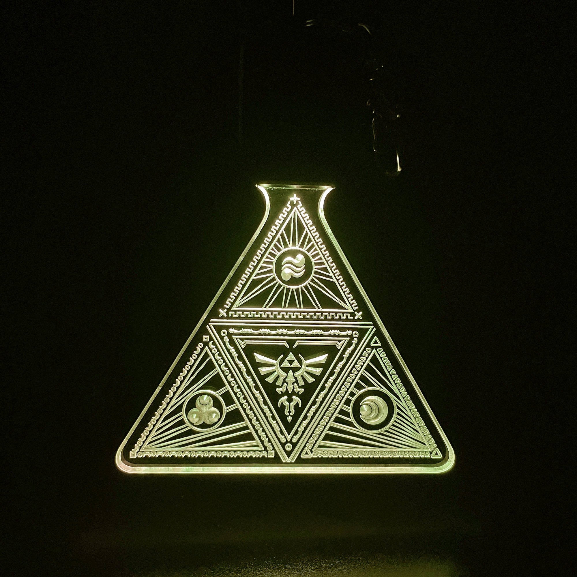 Legend of Zelda Triforce LED Light Acrylic Keychain