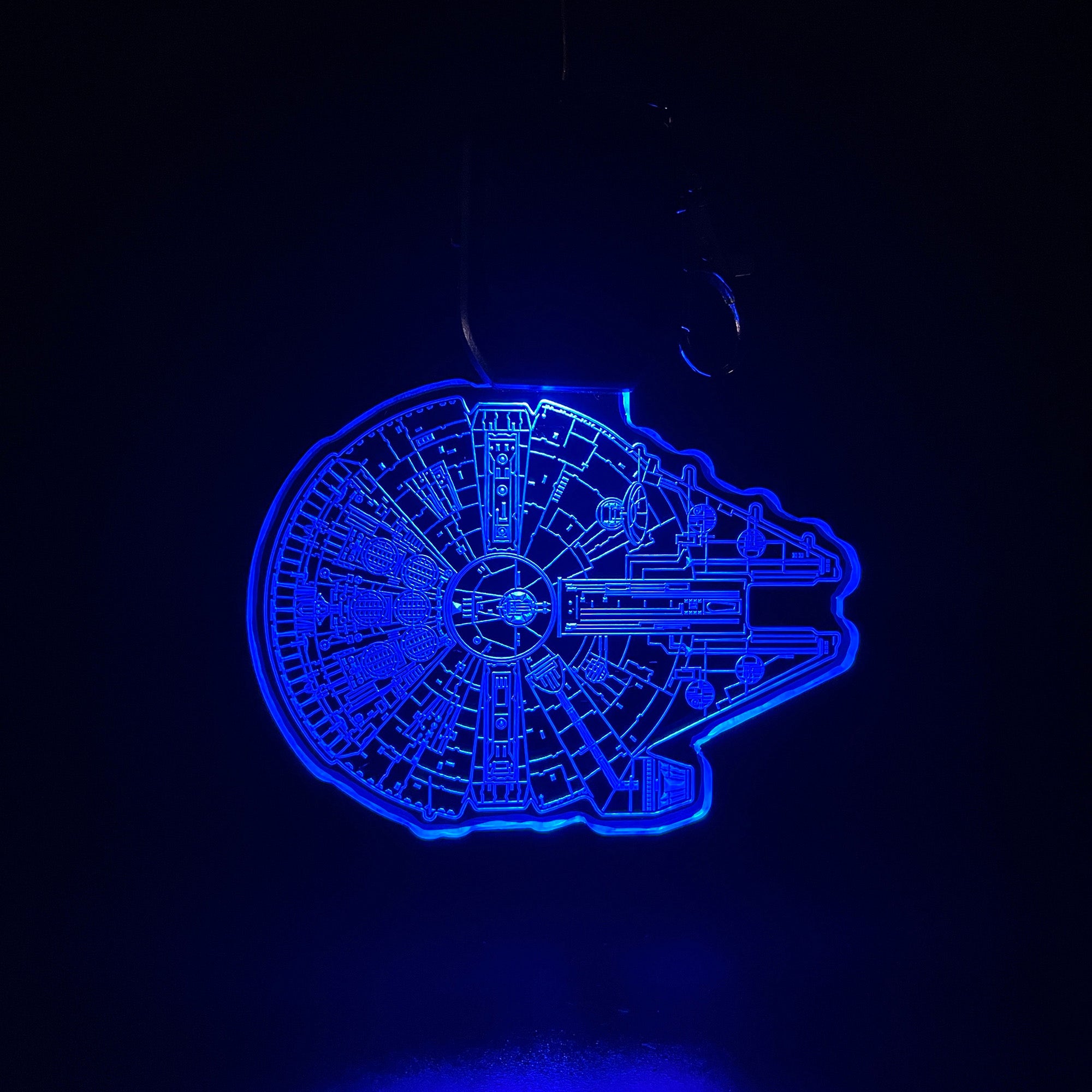 Star Wars Millennium Falcon LED Light Acrylic Keychain