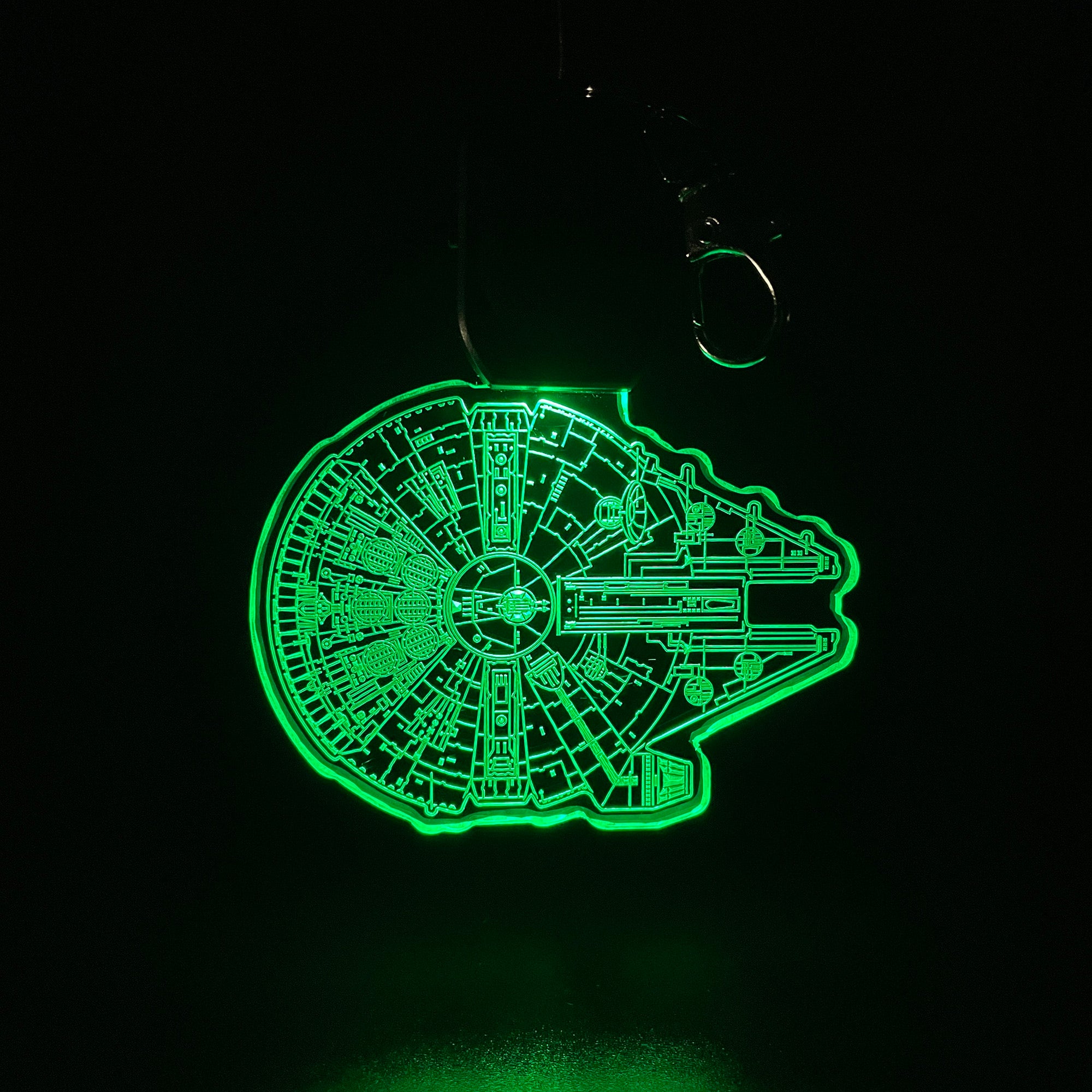Star Wars Millennium Falcon LED Light Acrylic Keychain