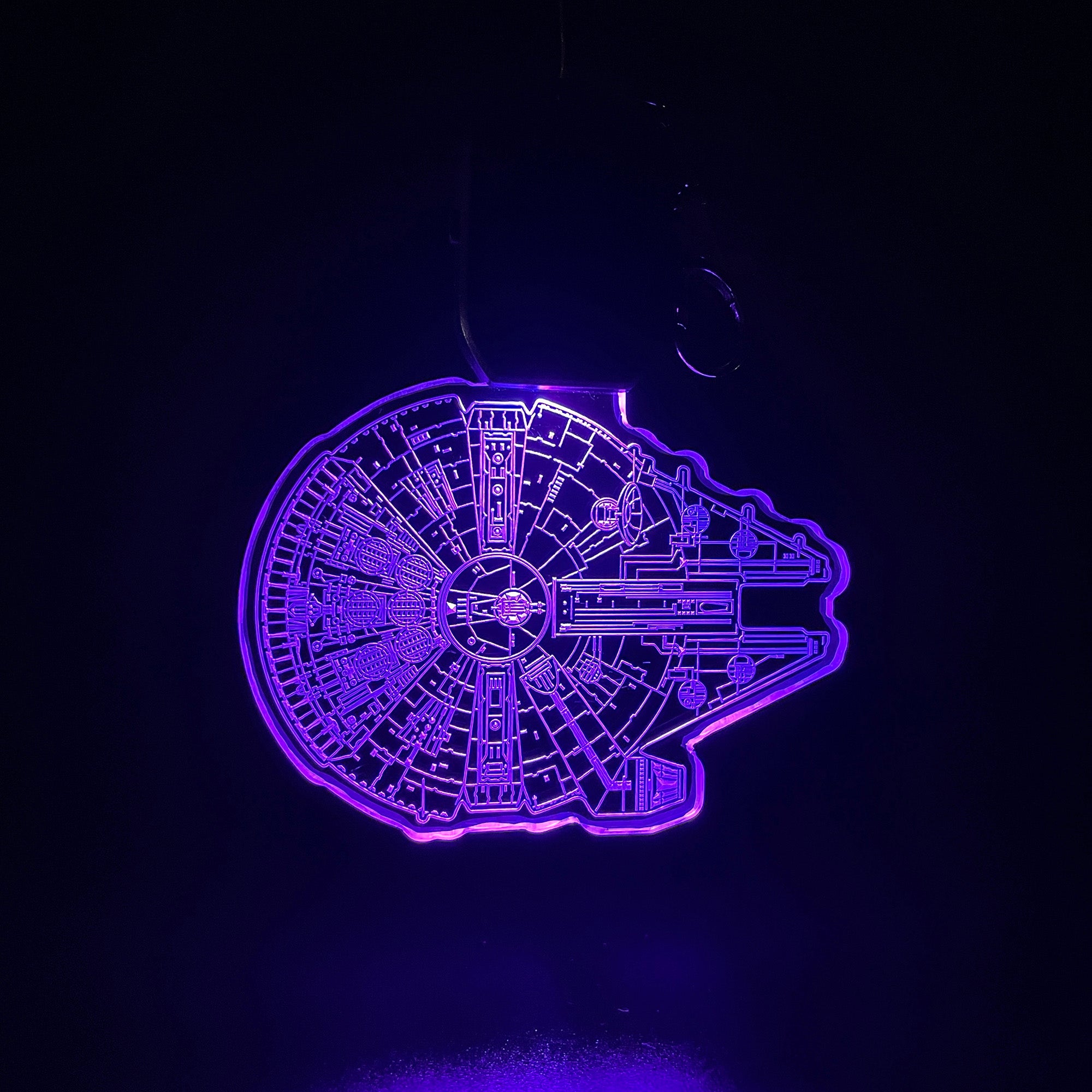 Star Wars Millennium Falcon LED Light Acrylic Keychain