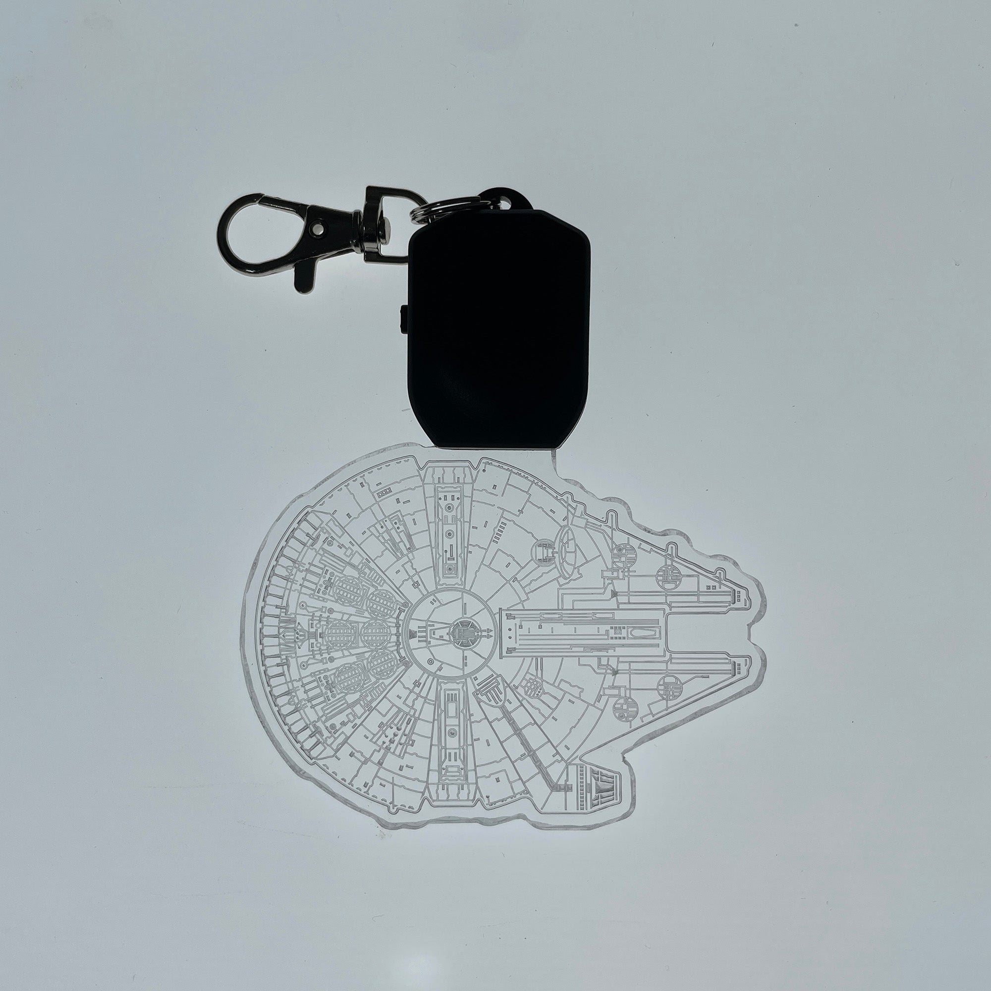 Star Wars Millennium Falcon LED Light Acrylic Keychain