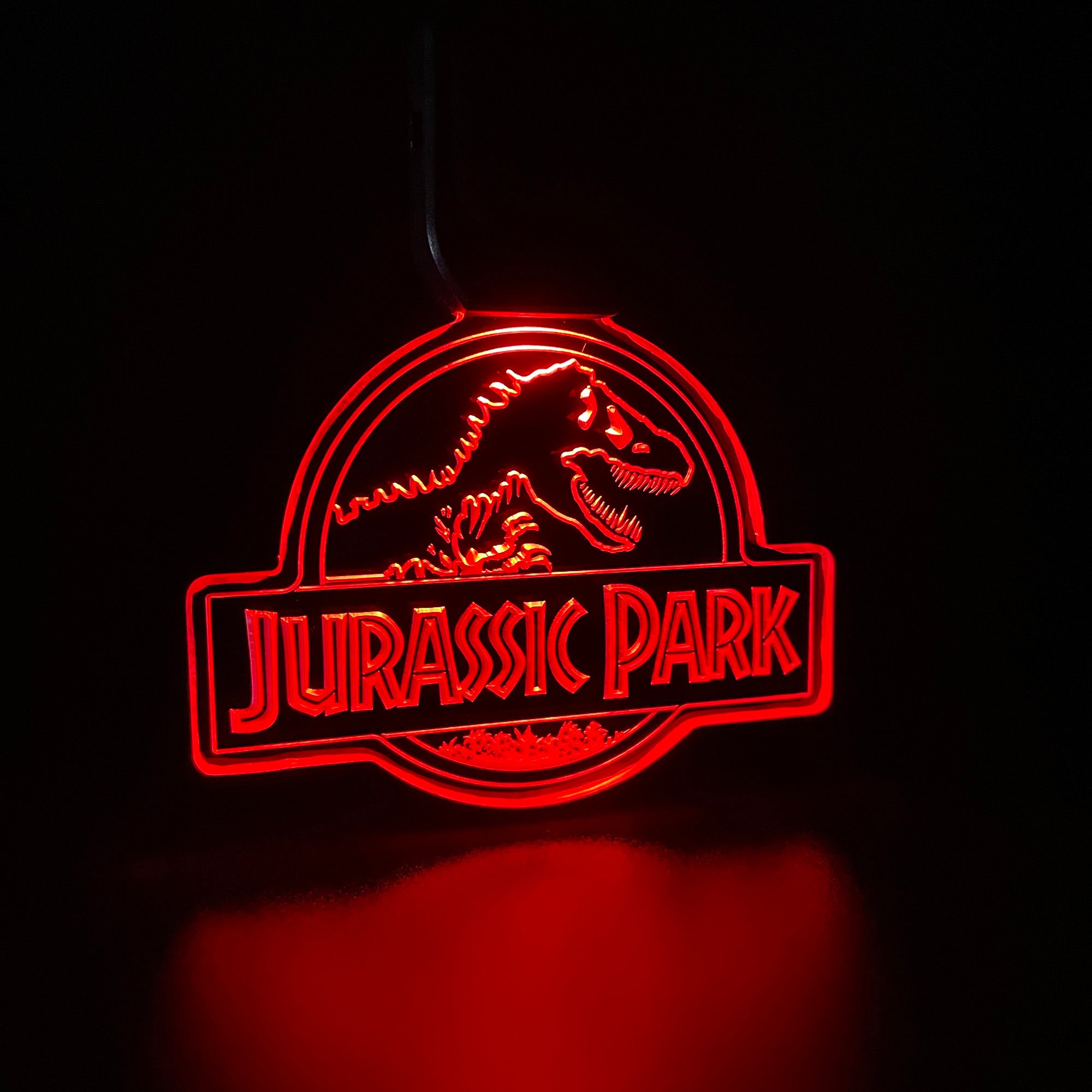 Jurassic Park LED Light Acrylic Keychain