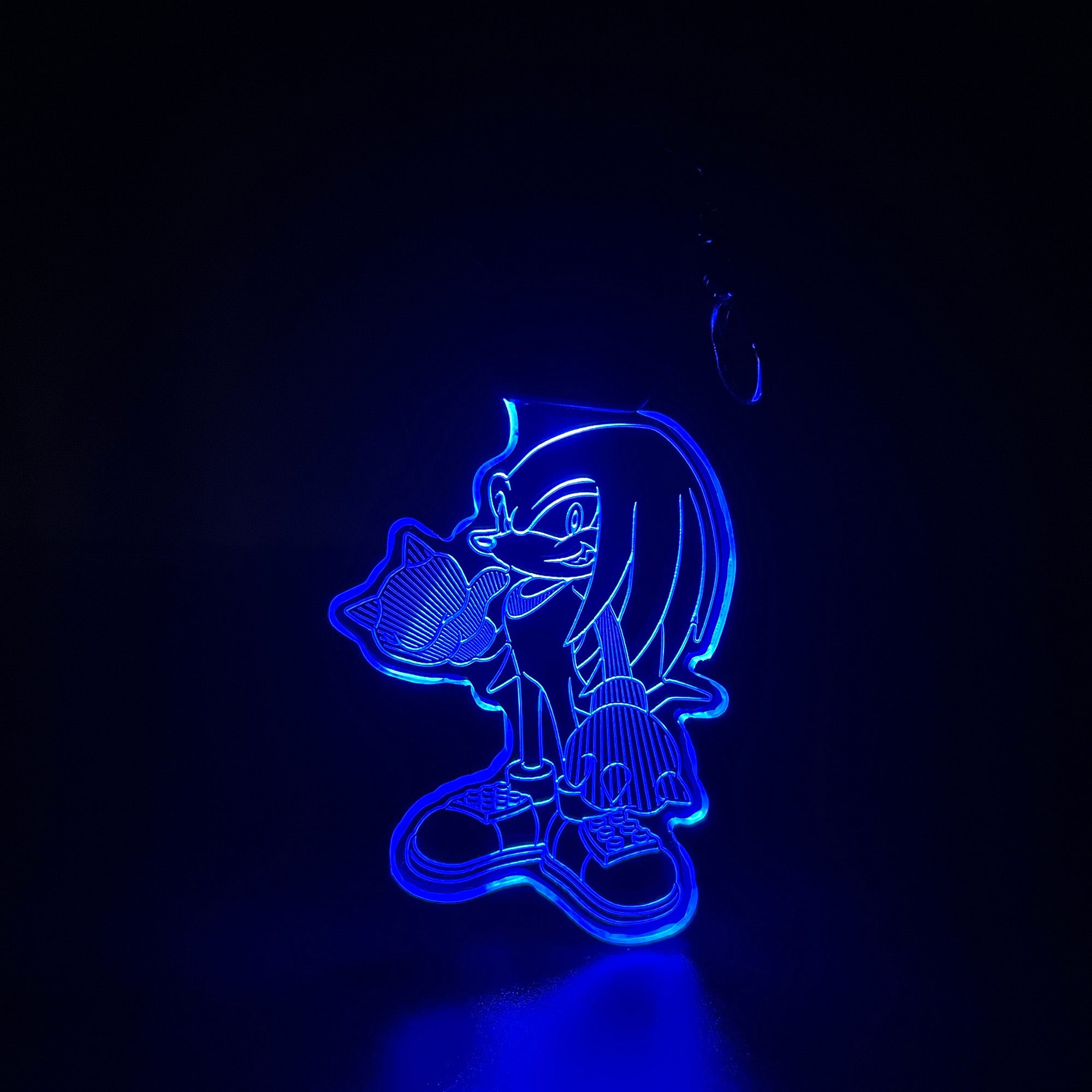 Sonic Knuckles LED Light Acrylic Keychain