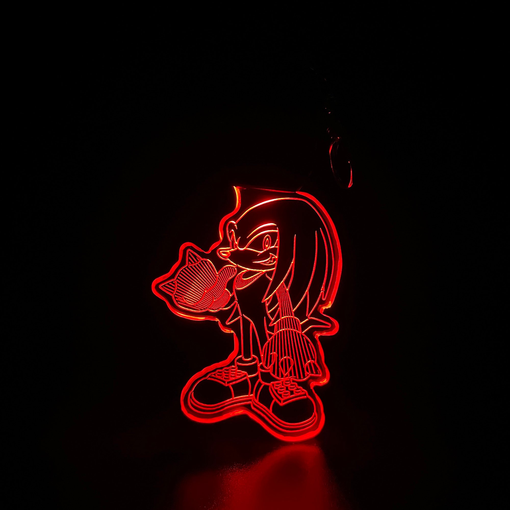 Sonic Knuckles LED Light Acrylic Keychain