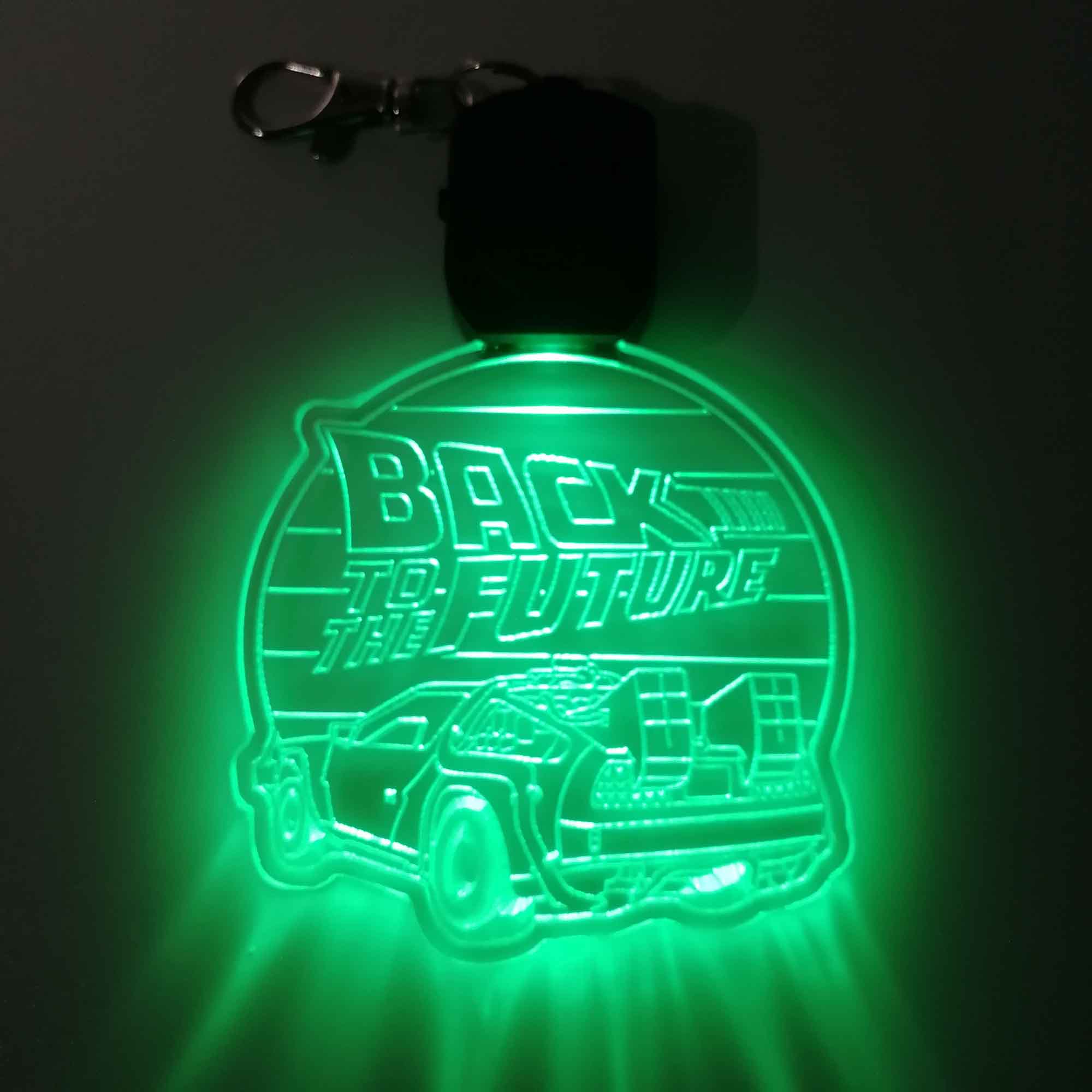 Back to the Future LED Light Acrylic Keychain