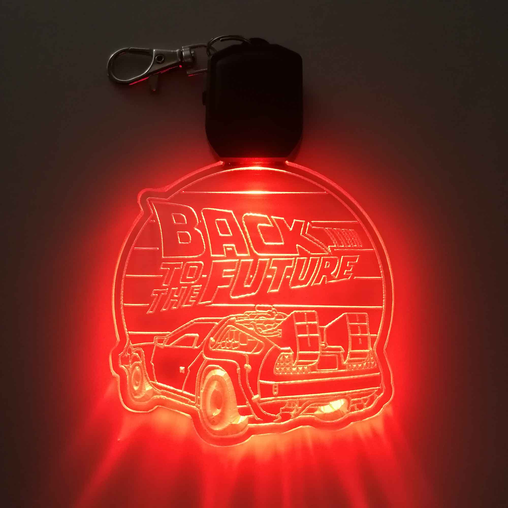 Back to the Future LED Light Acrylic Keychain