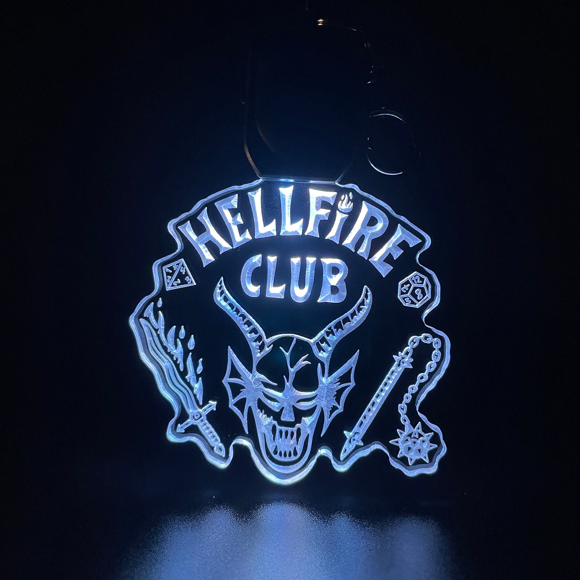 Hellfire Club Stranger Things LED Light Acrylic Keychain