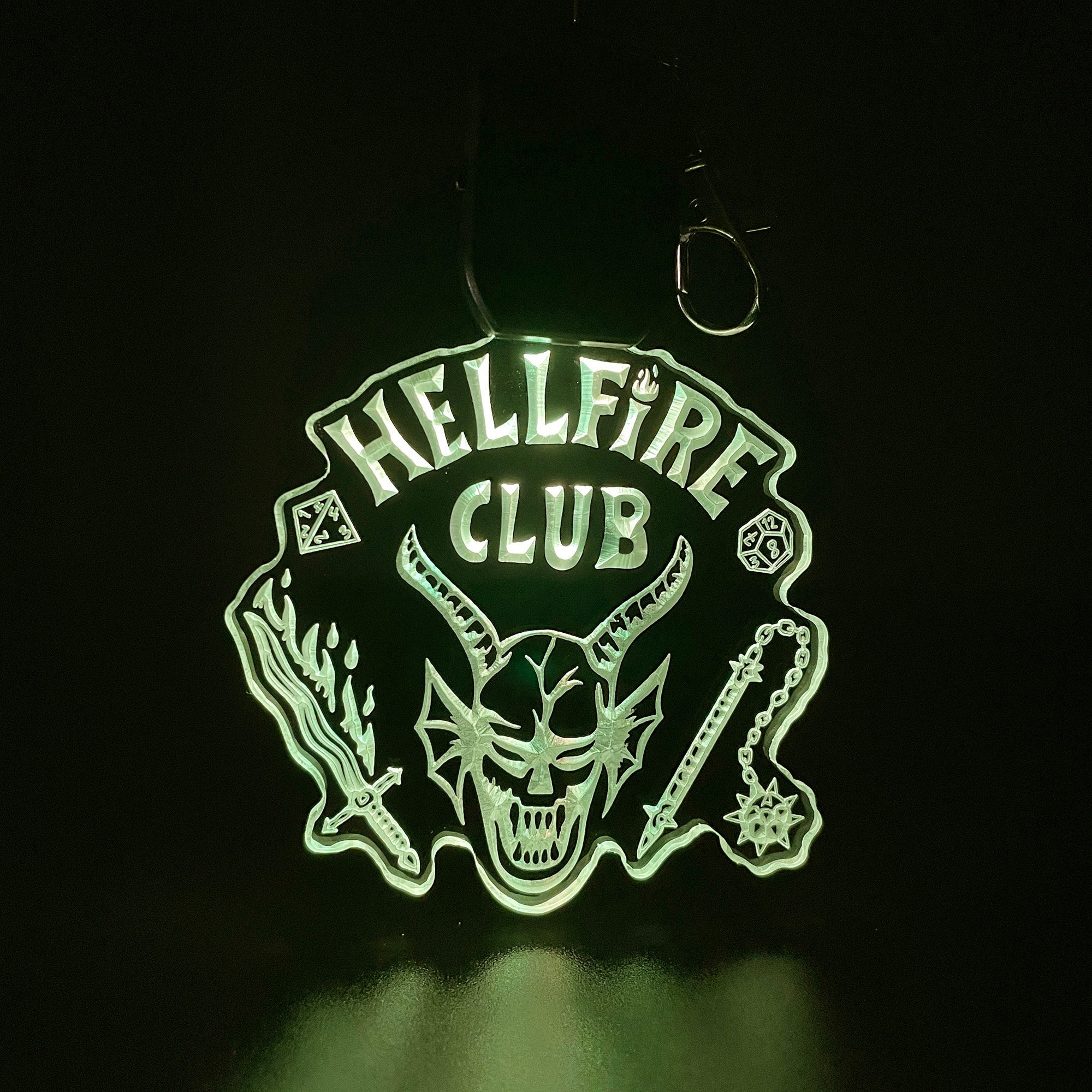 Hellfire Club Stranger Things LED Light Acrylic Keychain
