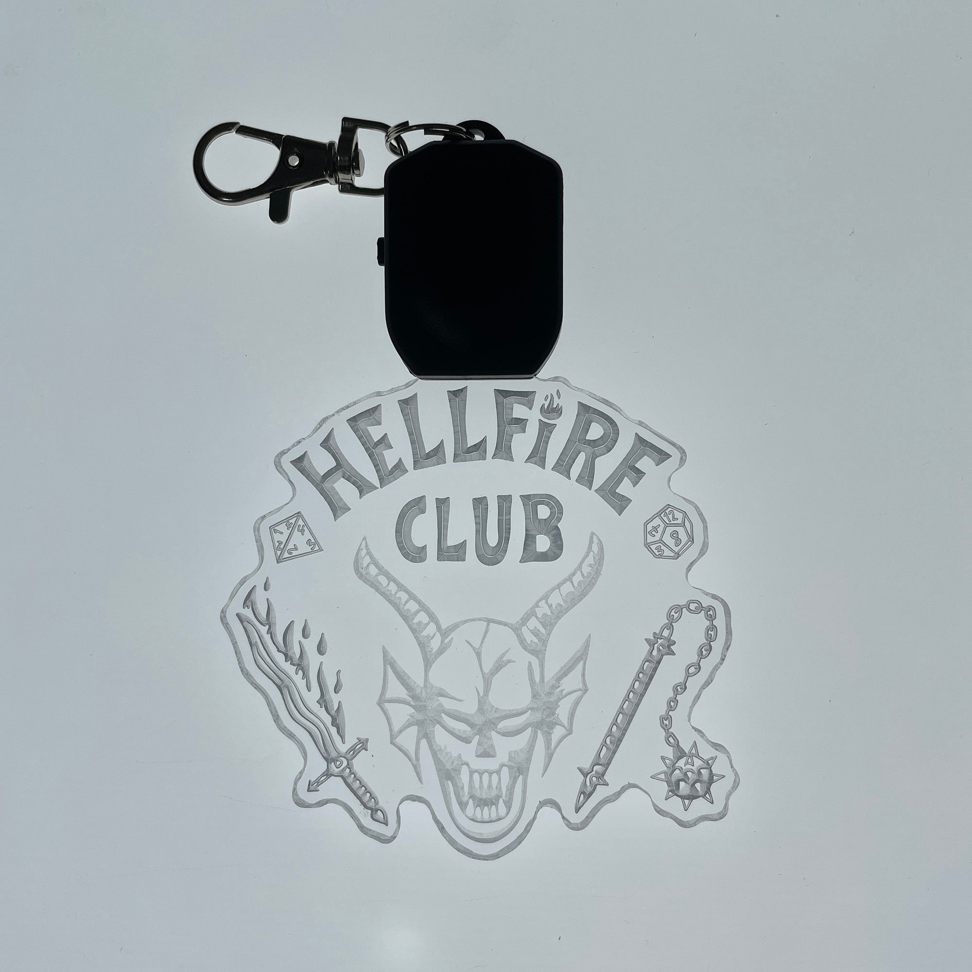 Hellfire Club Stranger Things LED Light Acrylic Keychain