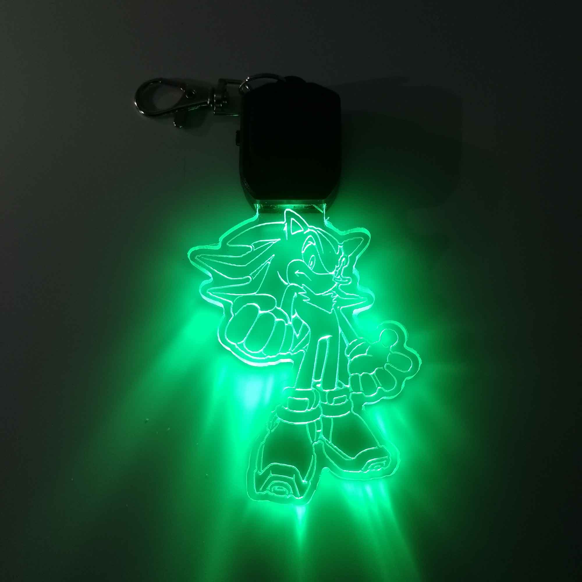 Sonic Shadow LED Light Acrylic Keychain