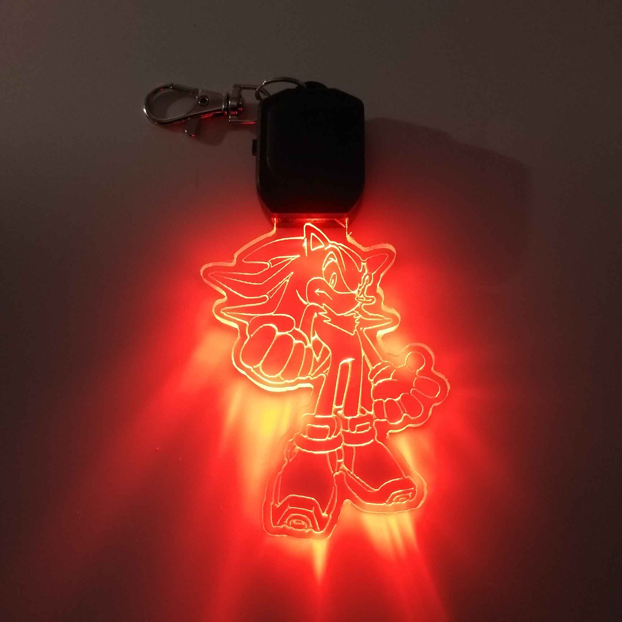 Sonic Shadow LED Light Acrylic Keychain