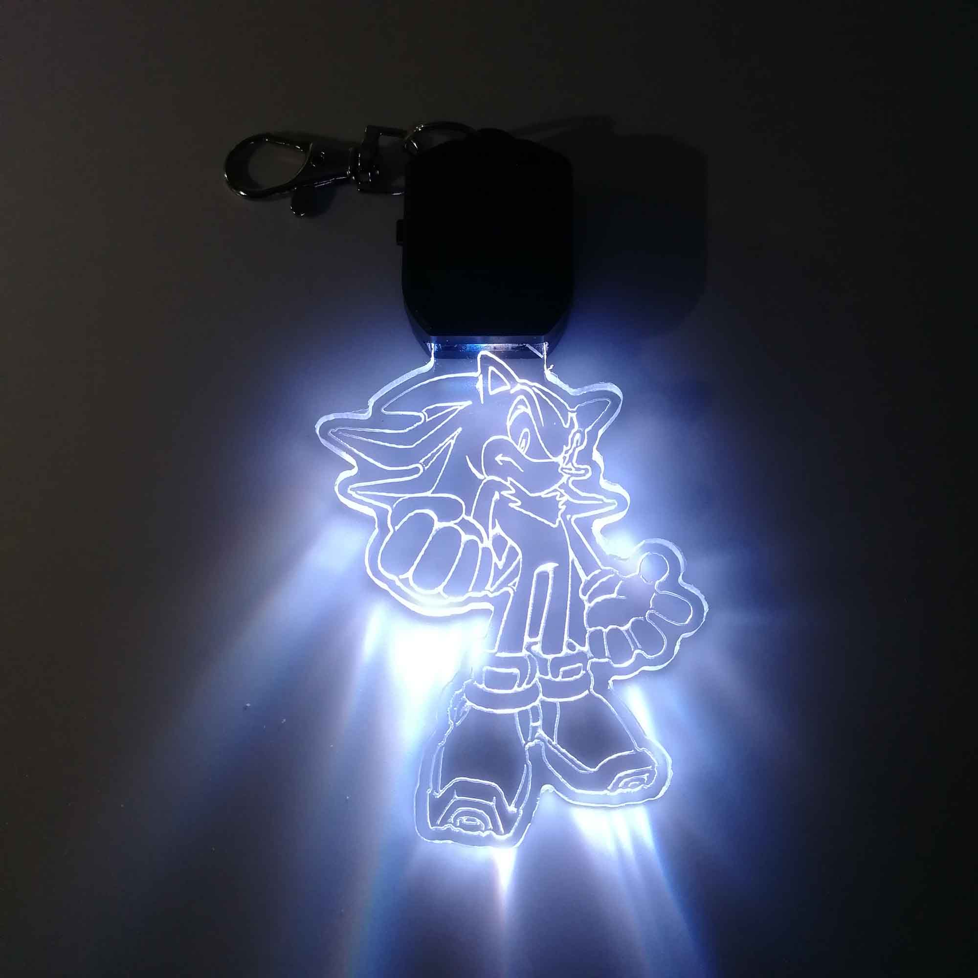 Sonic Shadow LED Light Acrylic Keychain