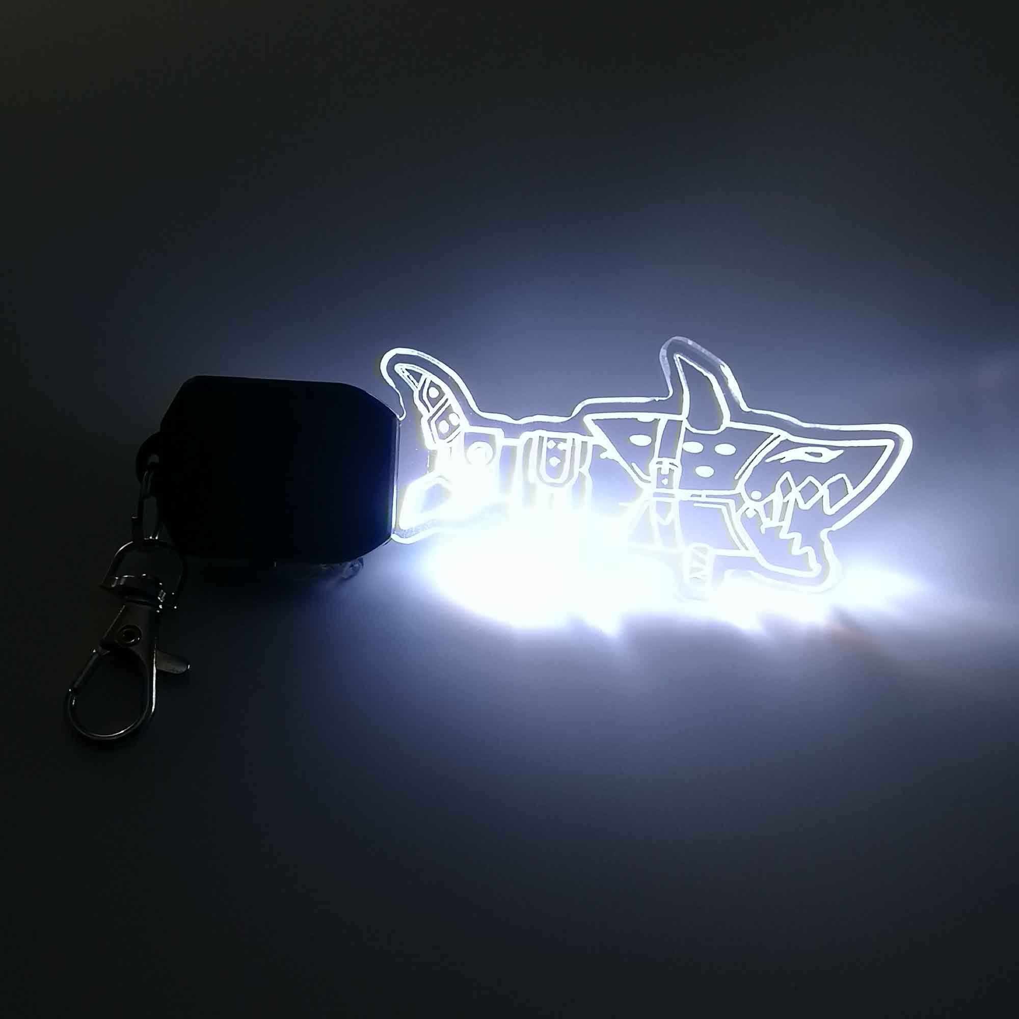 Jinx Shark Gun LED Light Acrylic Keychain