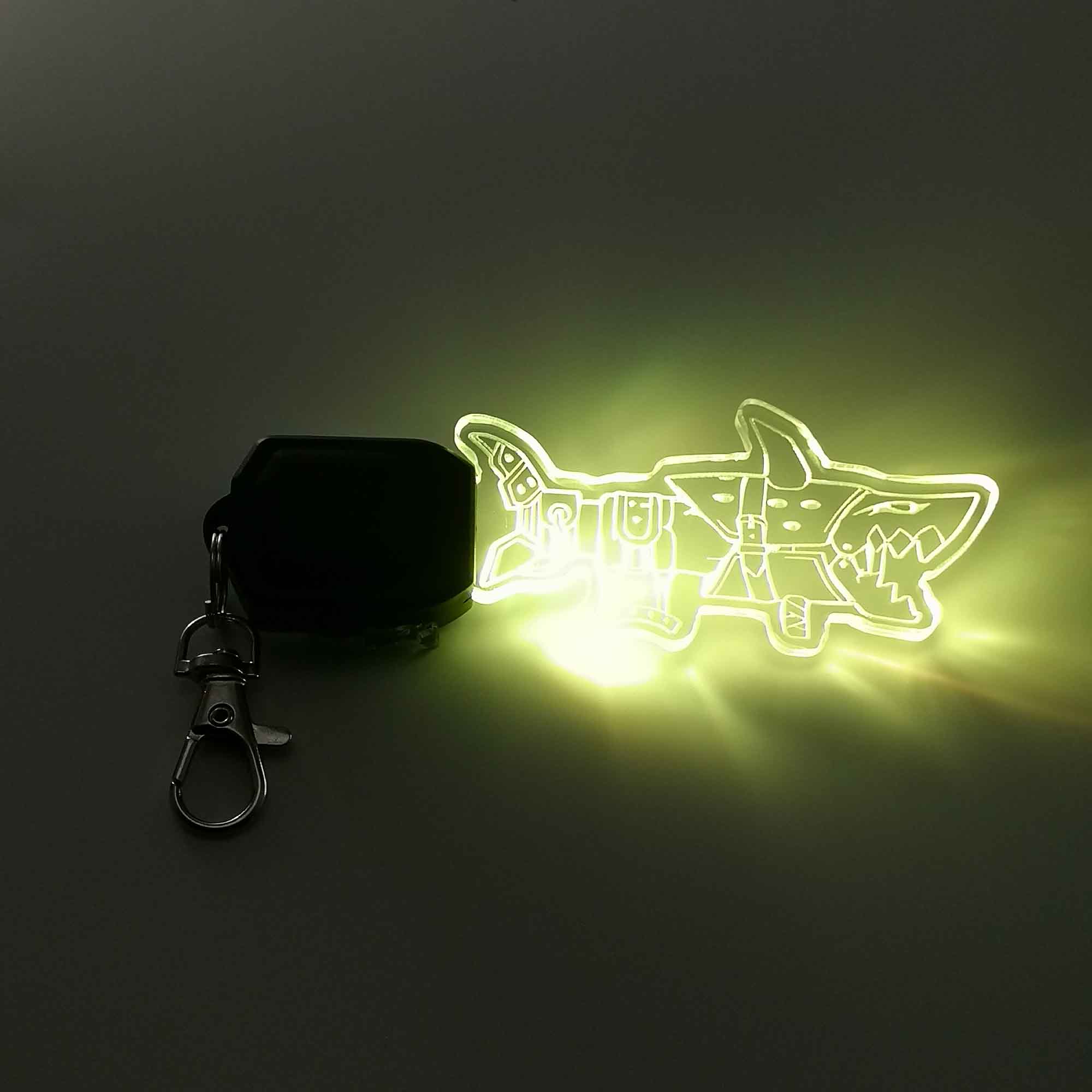 Jinx Shark Gun LED Light Acrylic Keychain