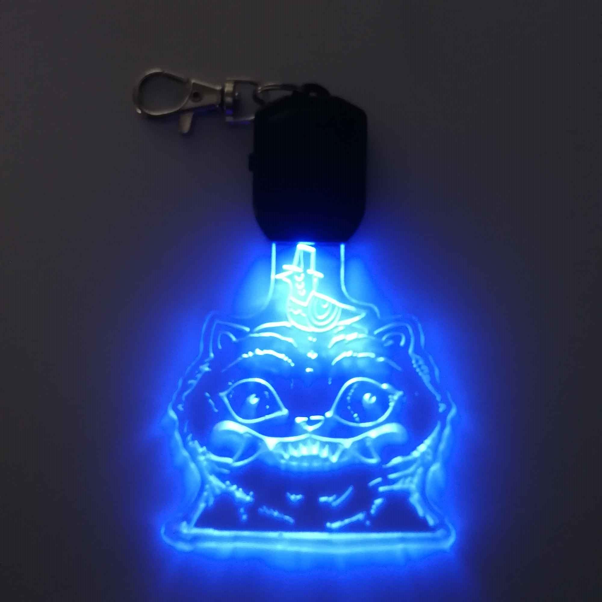 Kpop Demon Hunters Derpy Tiger LED Light Acrylic Keychain