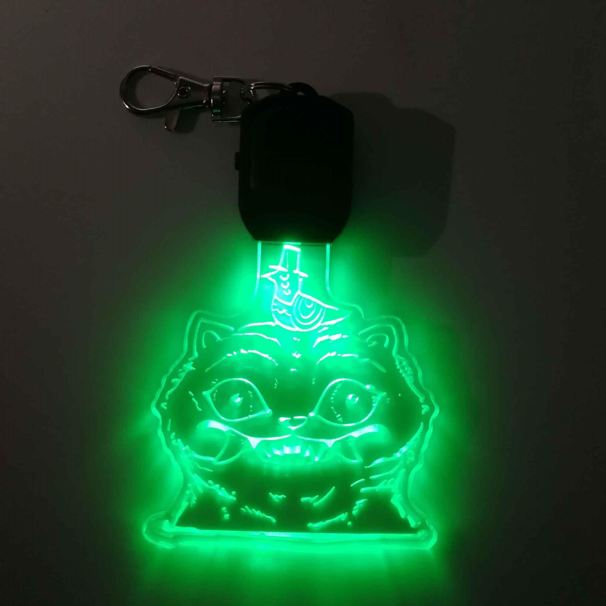 Kpop Demon Hunters Derpy Tiger LED Light Acrylic Keychain
