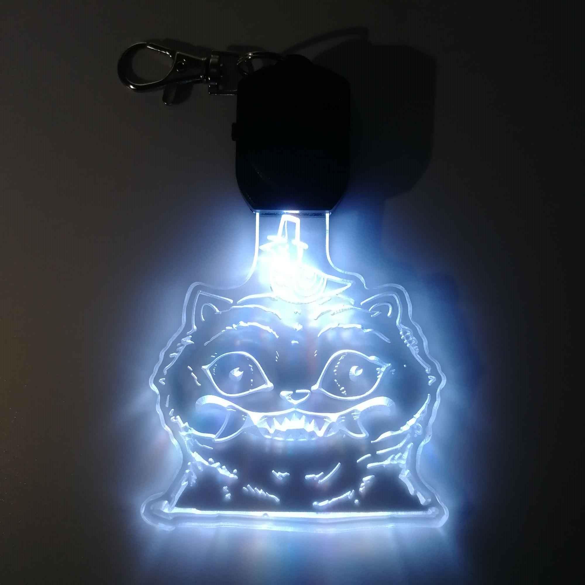 Kpop Demon Hunters Derpy Tiger LED Light Acrylic Keychain