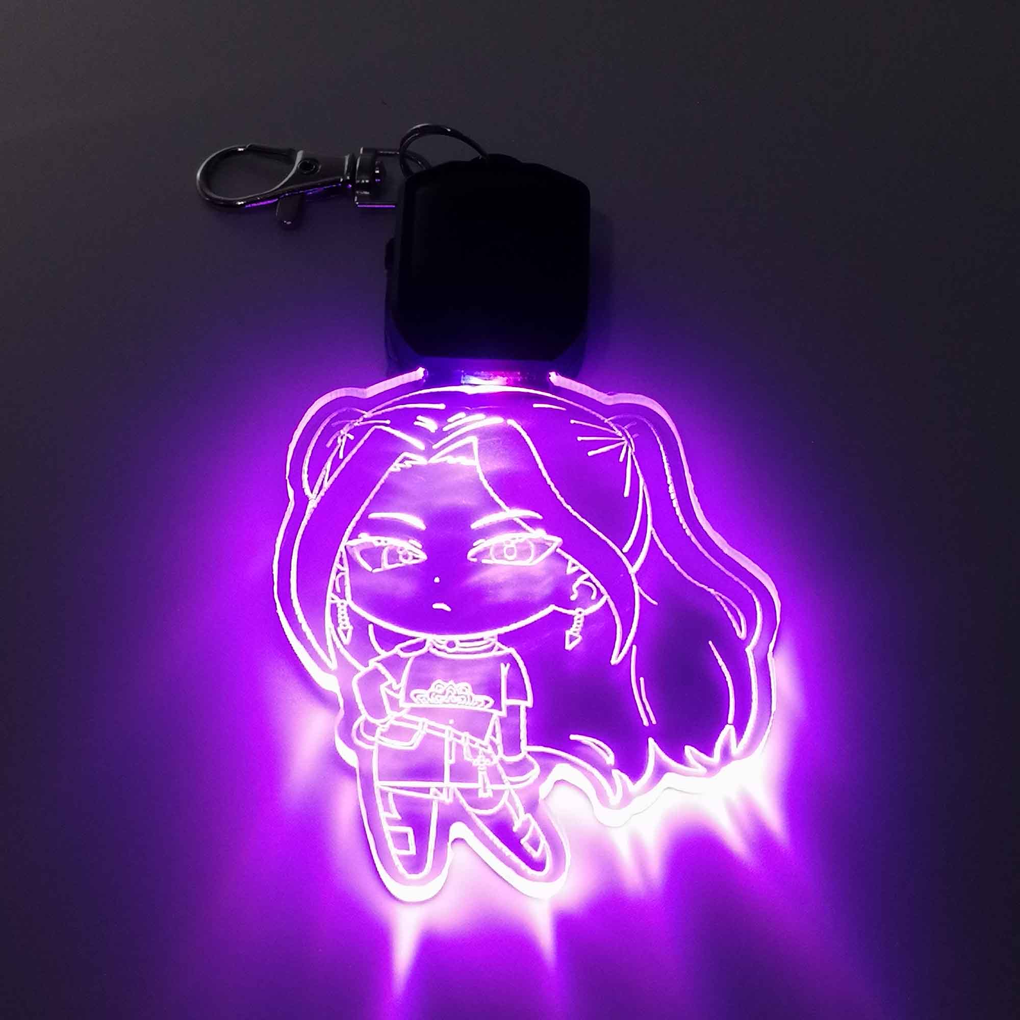 Kpop Demon Hunter Mira LED Light Acrylic Keychain