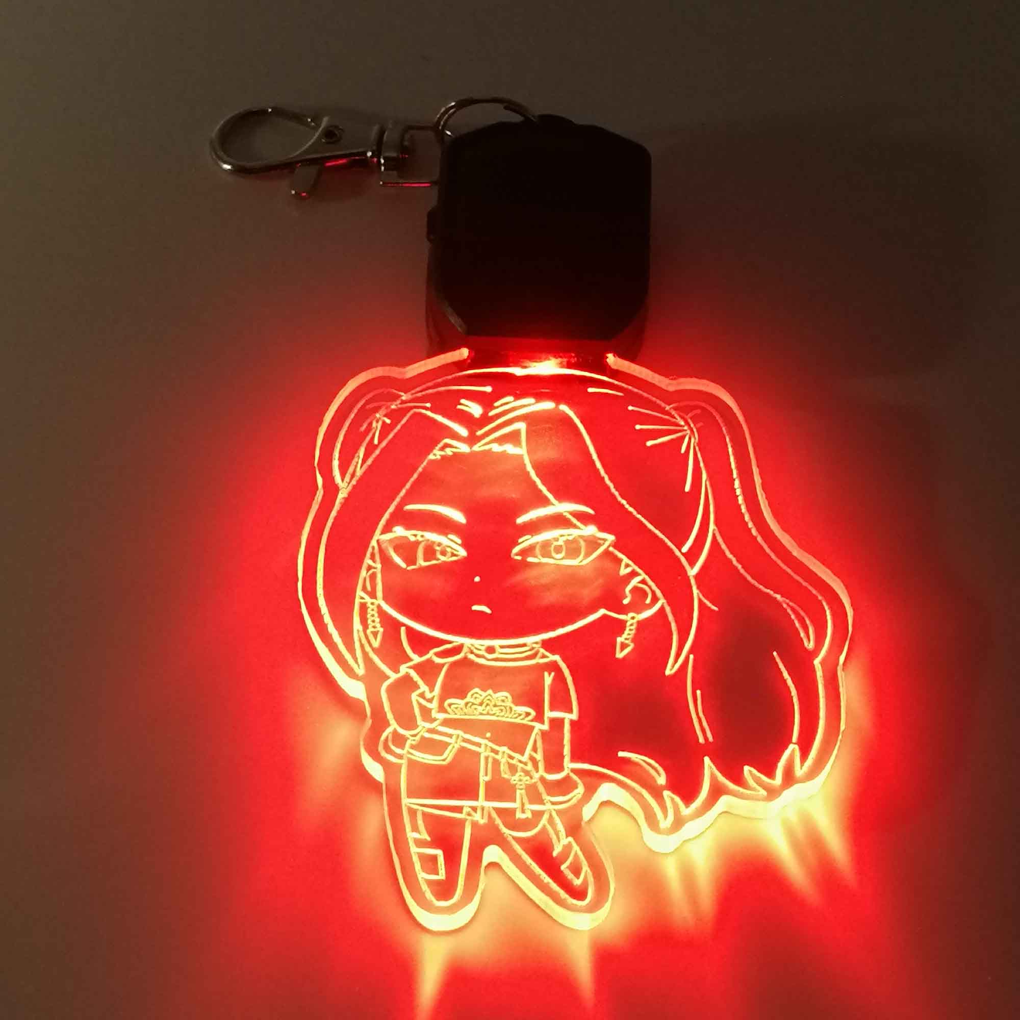 Kpop Demon Hunter Mira LED Light Acrylic Keychain