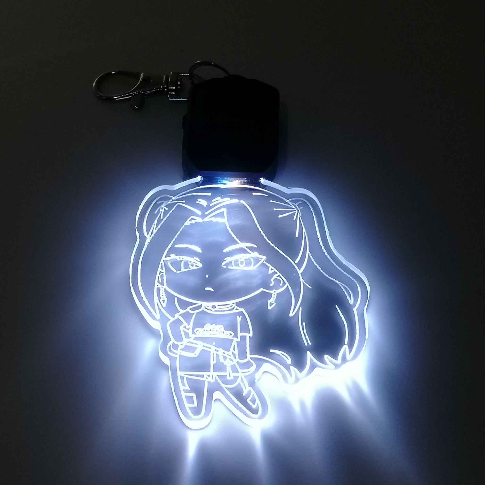 Kpop Demon Hunter Mira LED Light Acrylic Keychain