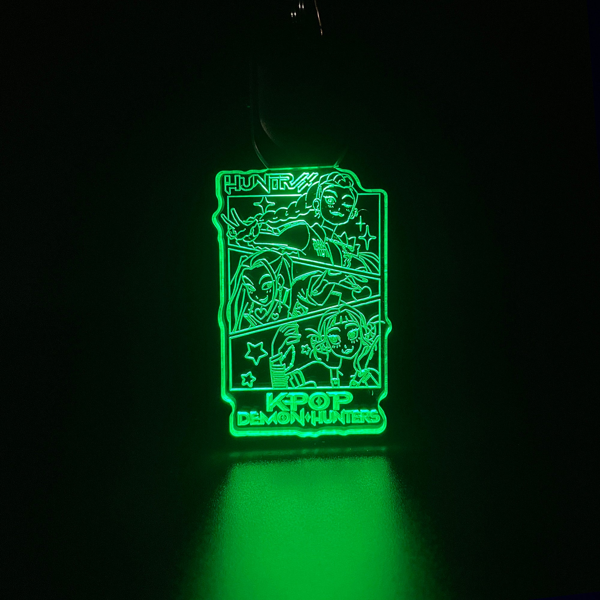 Kpop Demon Hunters LED Light Acrylic Keychain