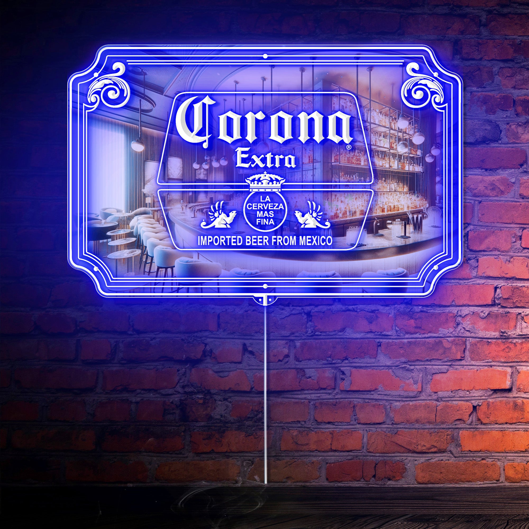 Corona Extra Mexico RGB LED Neon Sign with Elegant Mirror Backing