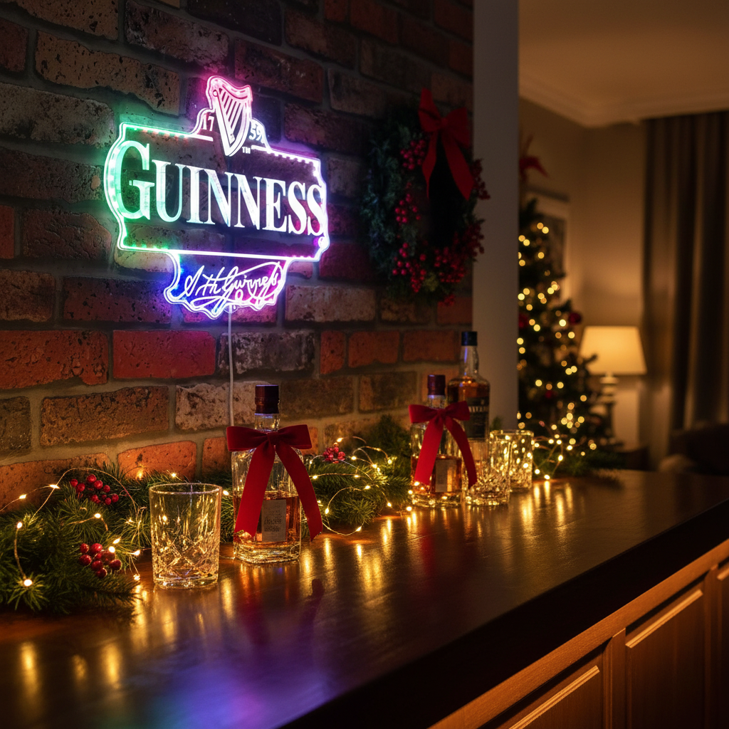 Guinness Neon LED Sign with Dynamic RGB Colors