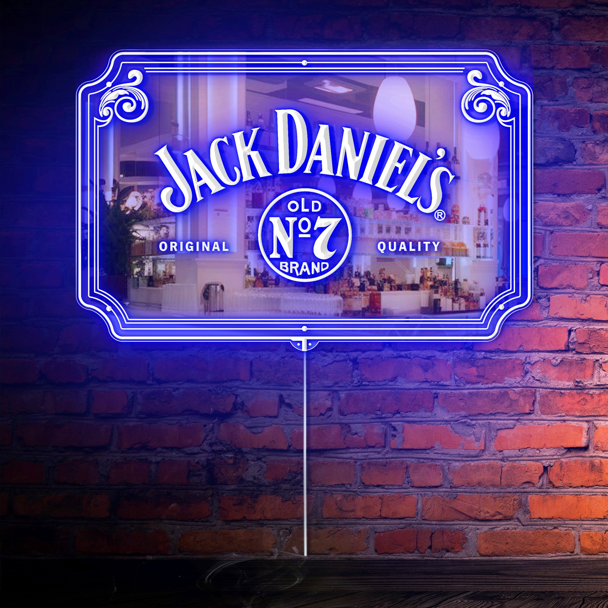 Jack Daniel's Bar RGB LED Neon Sign with Elegant Mirror Backing