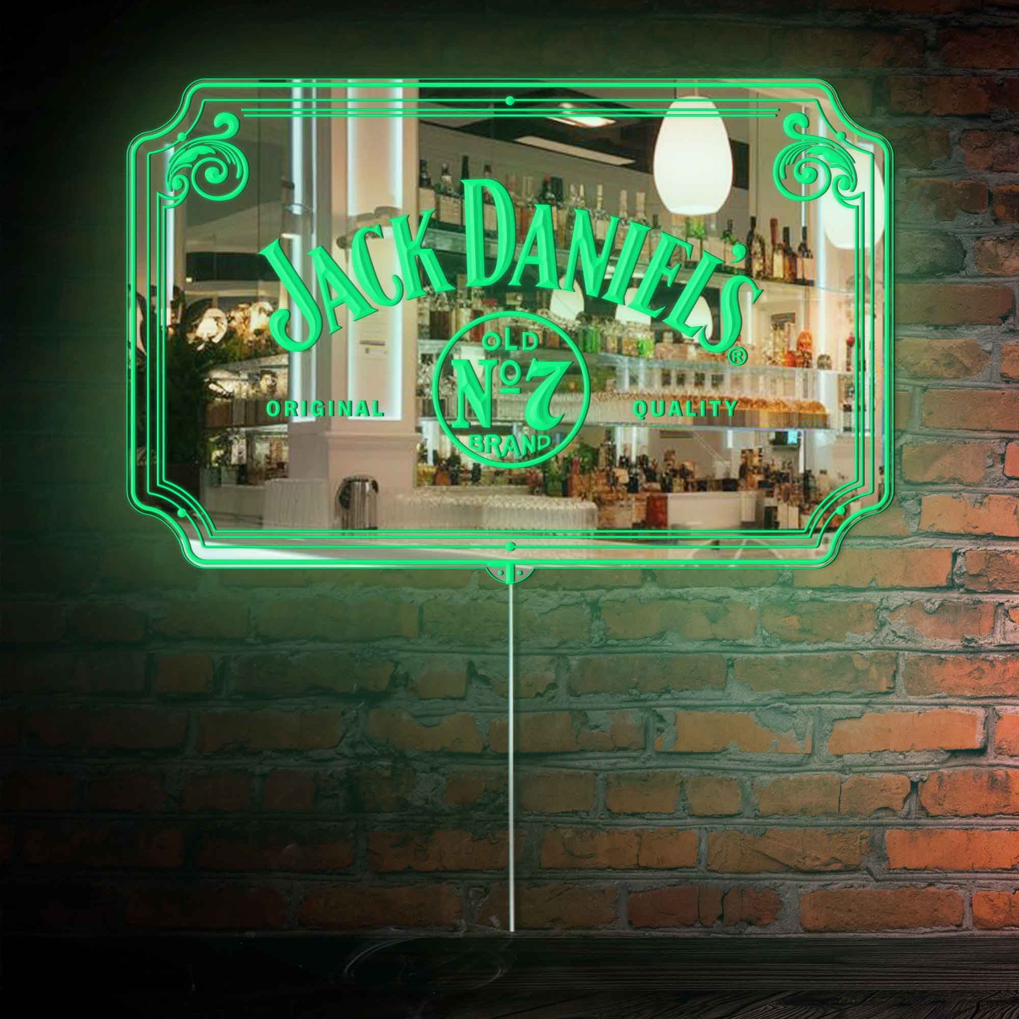 Jack Daniel's Bar RGB LED Neon Sign with Elegant Mirror Backing