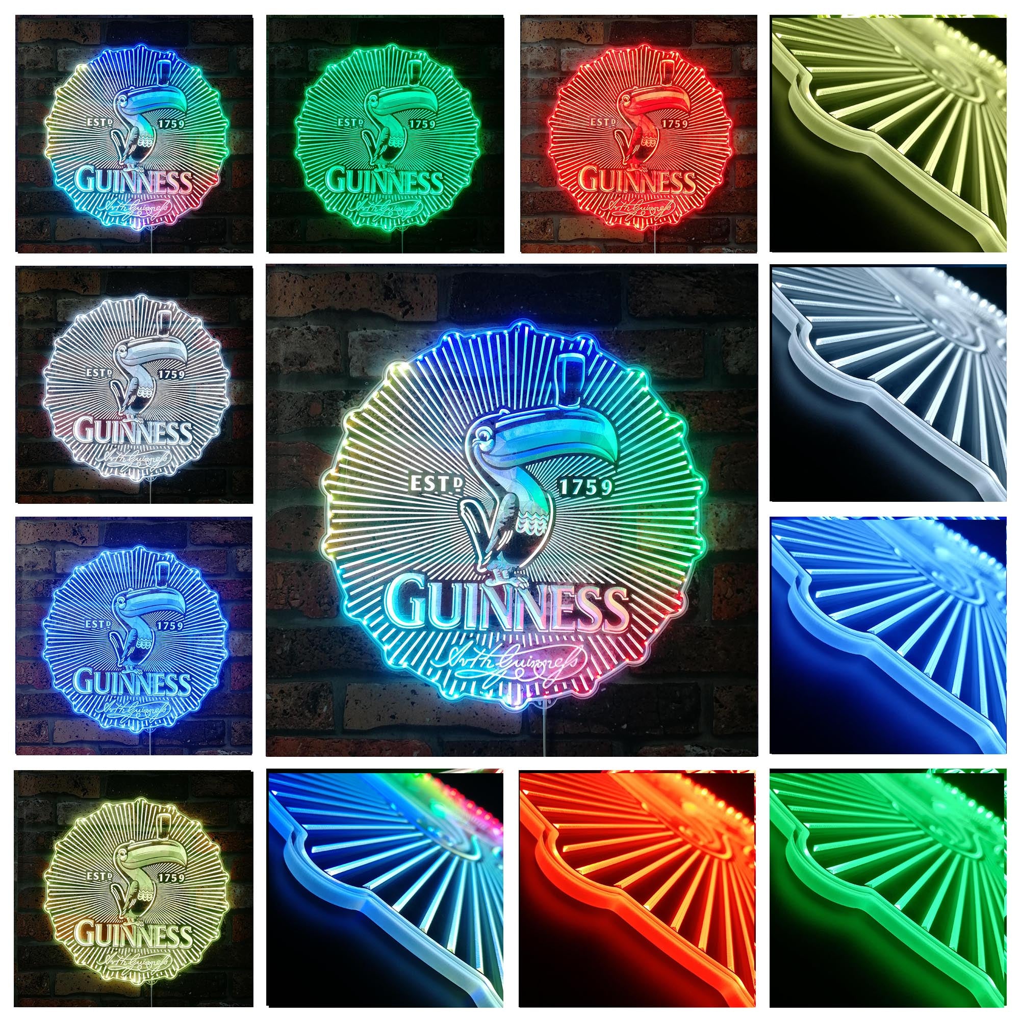 Guinness 1759 Dynamic RGB Edge Lit LED Sign