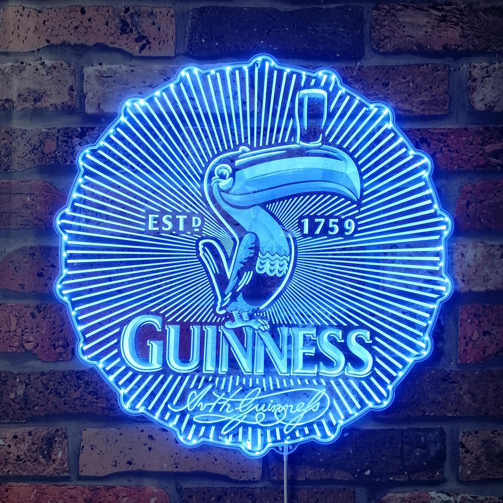 Guinness 1759 Dynamic RGB Edge Lit LED Sign