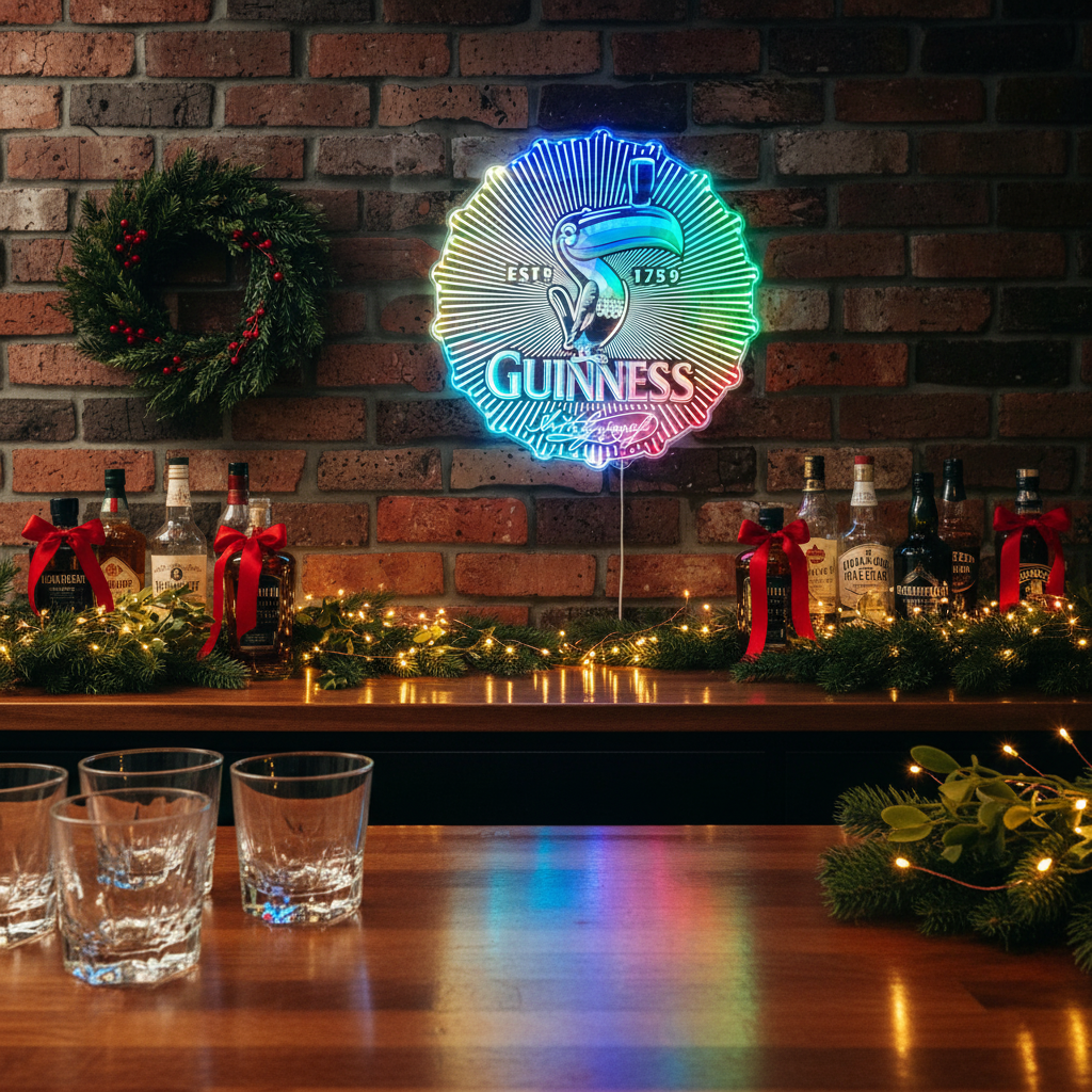 Guinness 1759 Neon LED Sign with Dynamic RGB Colors