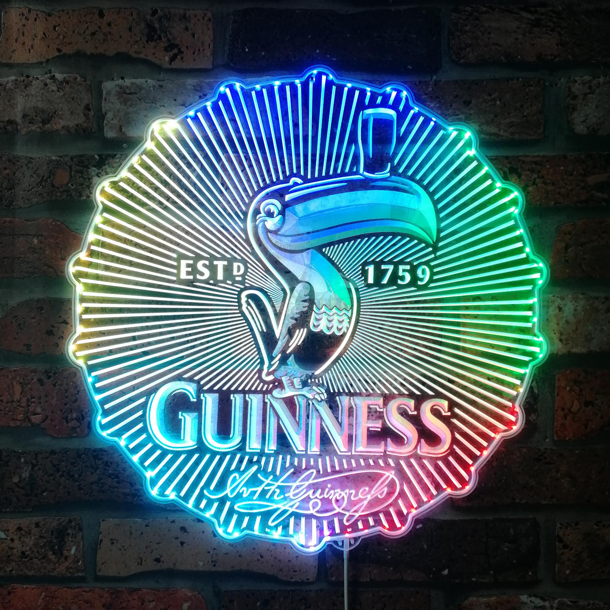 Guinness 1759 Dynamic RGB Edge Lit LED Sign