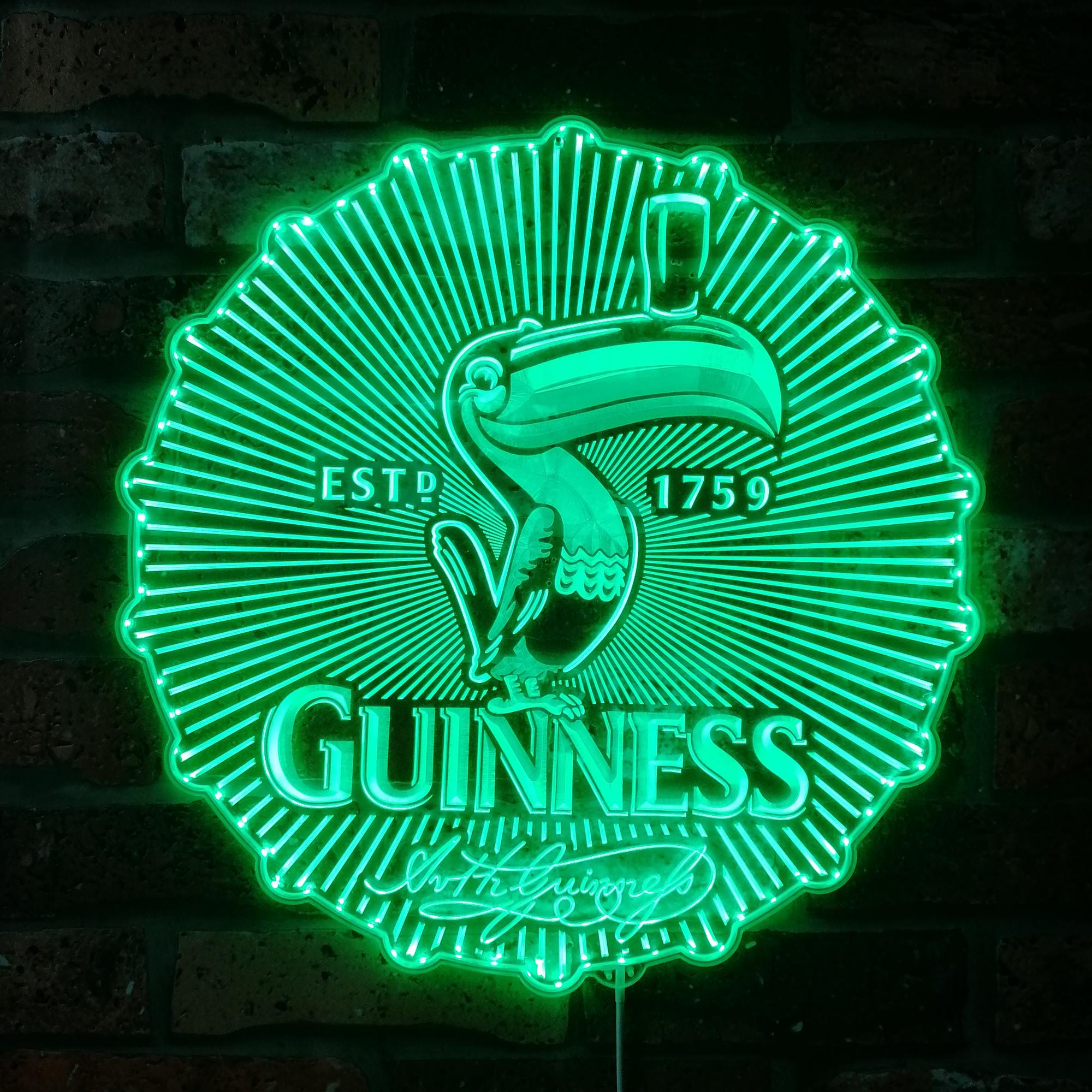 Guinness 1759 Dynamic RGB Edge Lit LED Sign