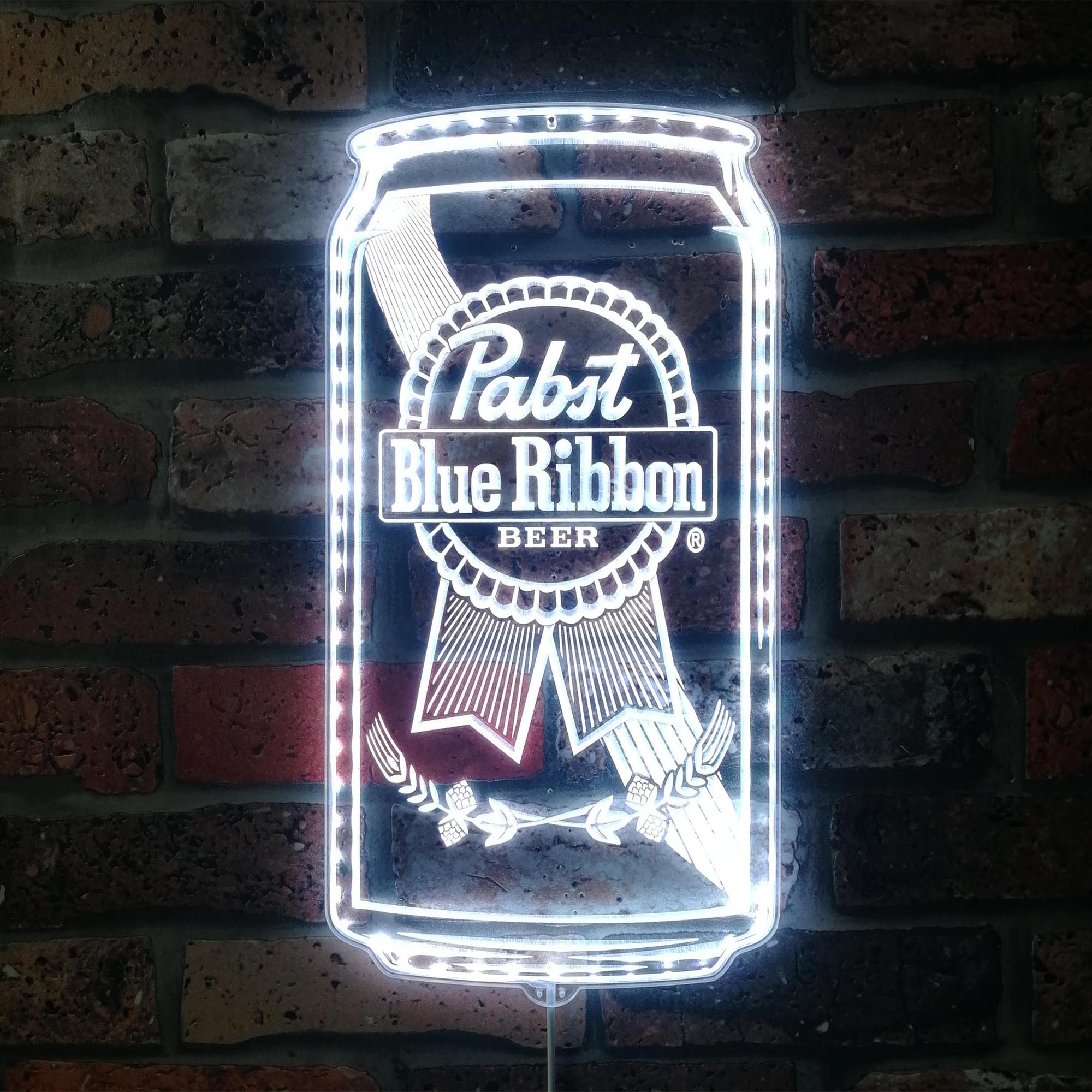 Pabst Blue Ribbon PBR Neon RGB Edge Lit LED Sign