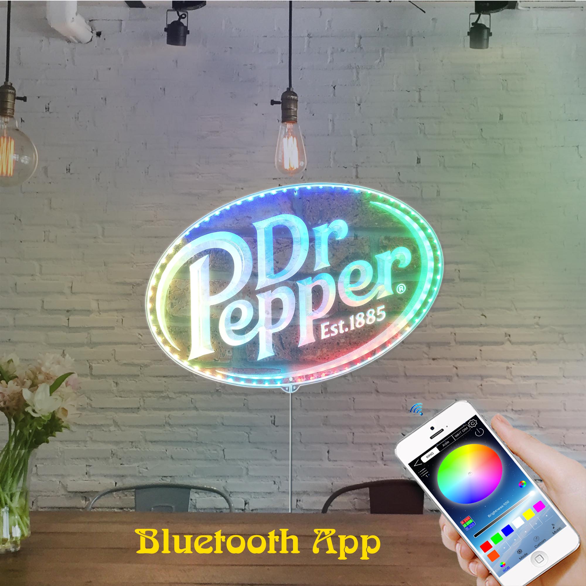 Dr Pepper Dynamic RGB Edge Lit LED Sign