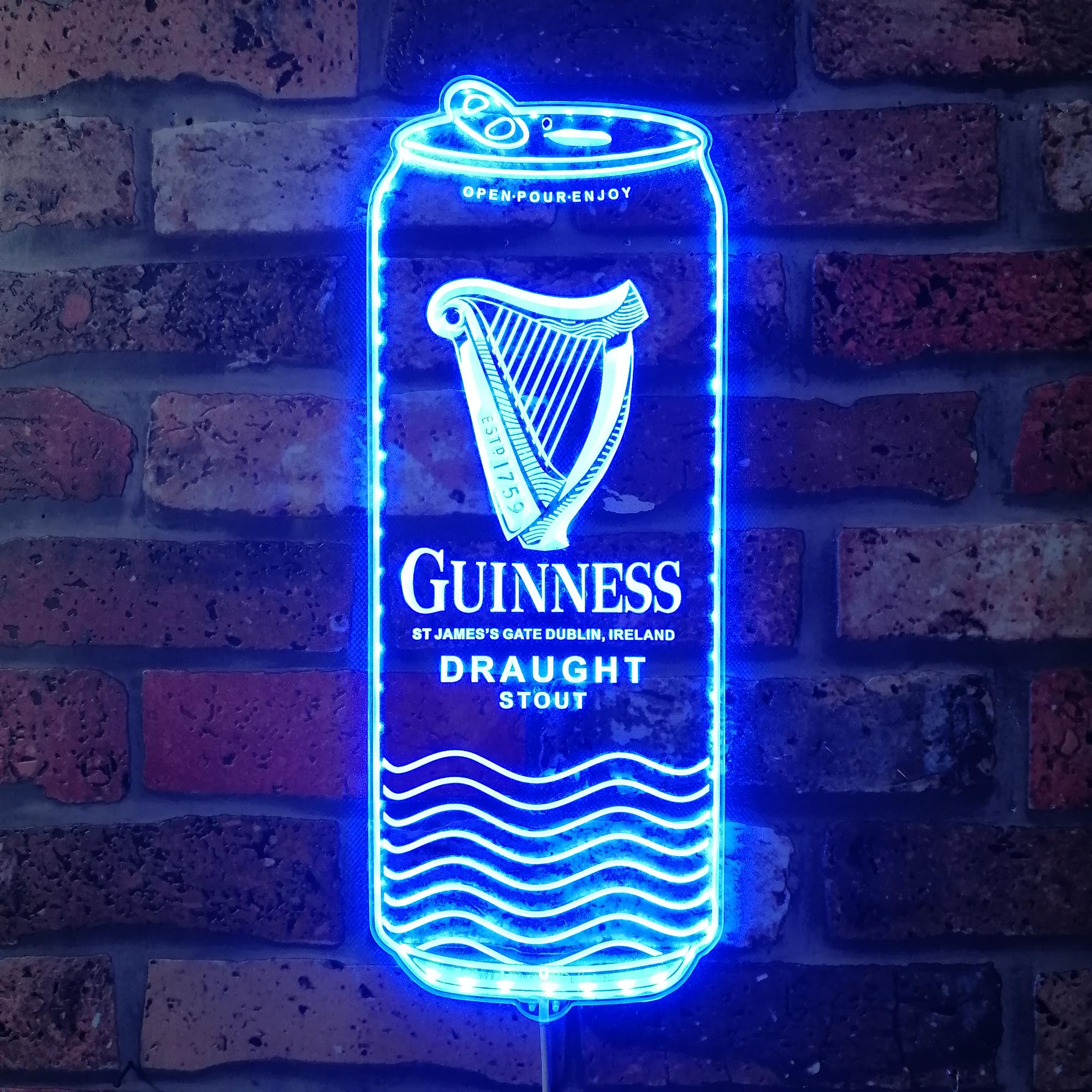 Guinness Beer Can Dynamic RGB Edge Lit LED Sign