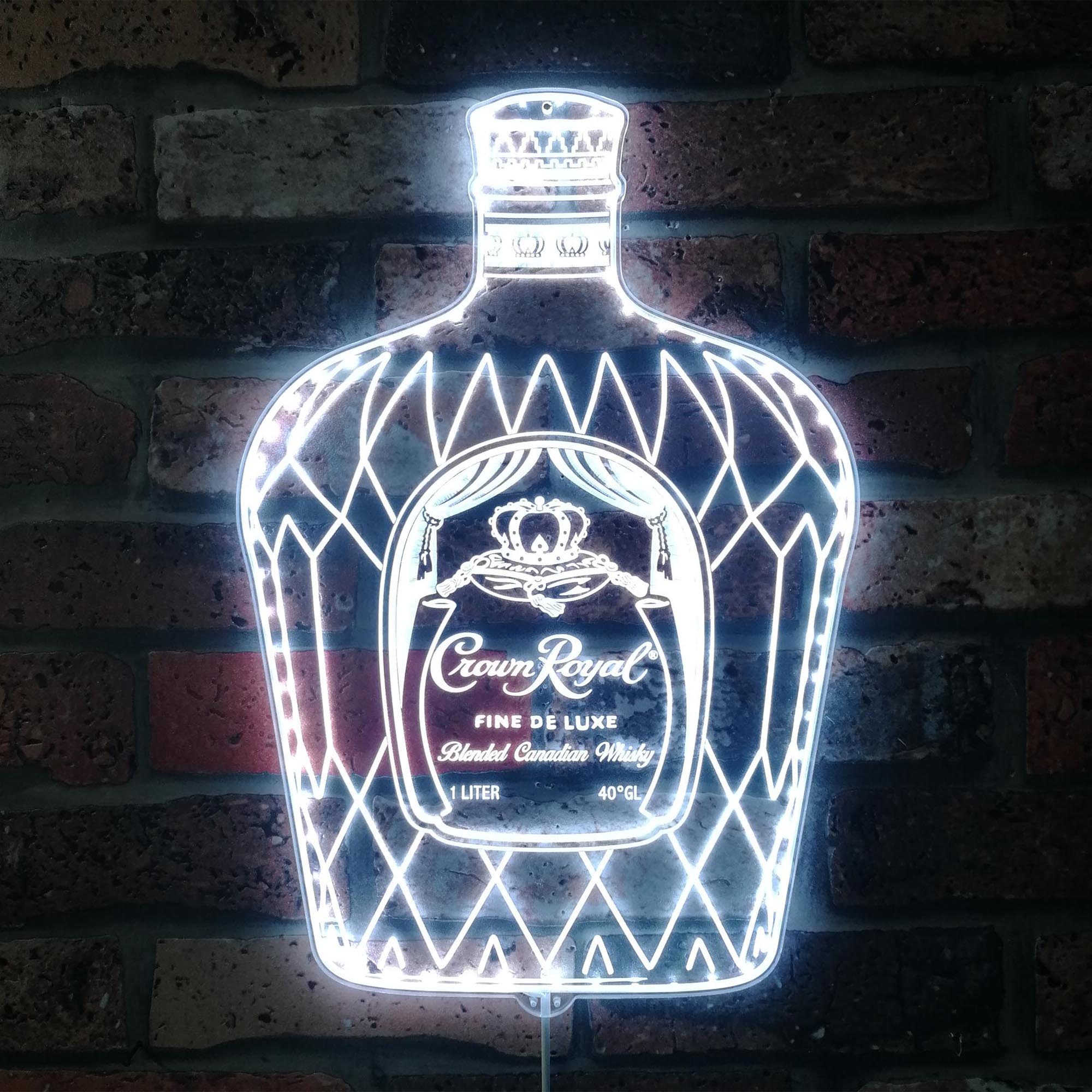 Crown Royal Bottle Dynamic RGB Edge Lit LED Sign