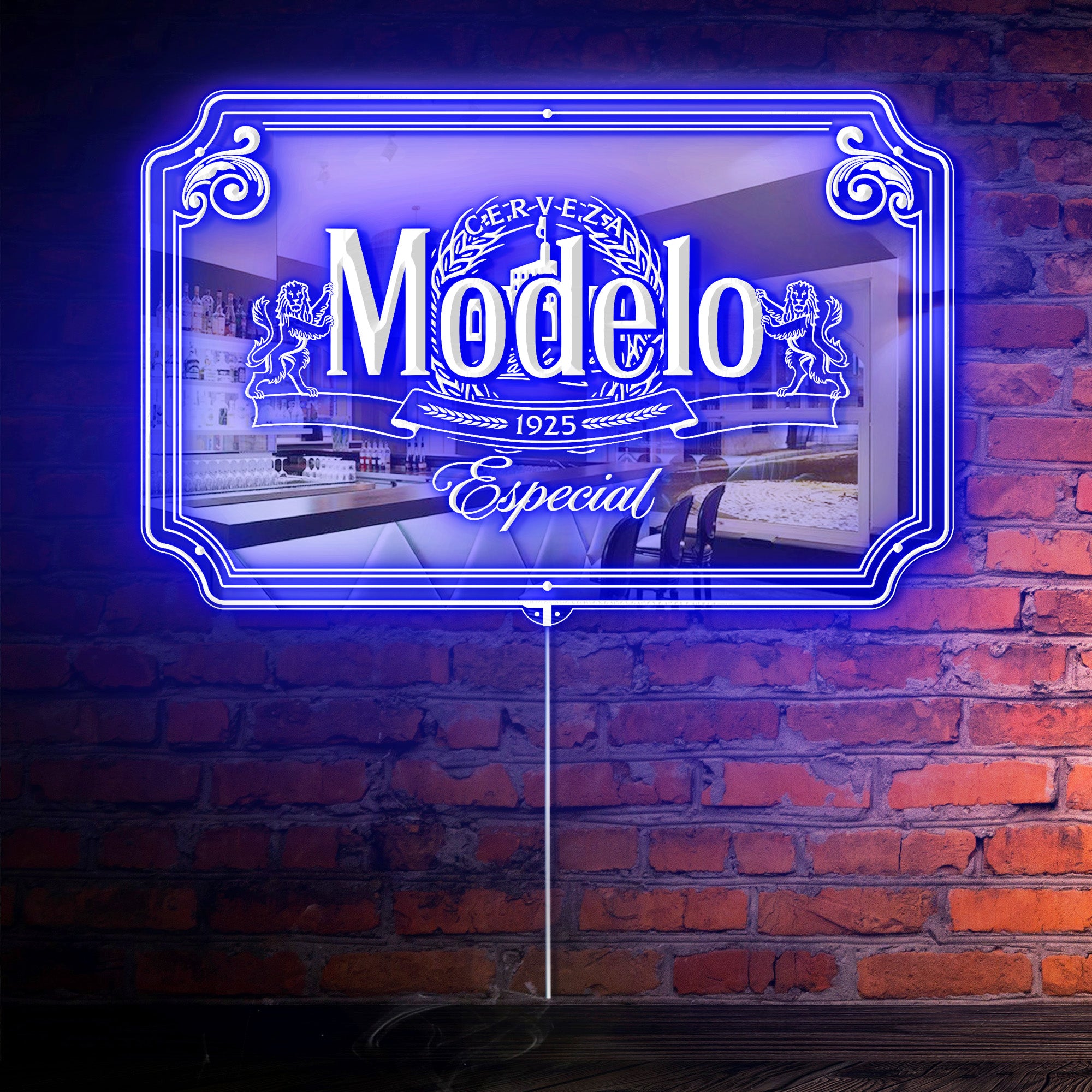 Modelo Especial RGB LED Neon Sign with Elegant Mirror Backing