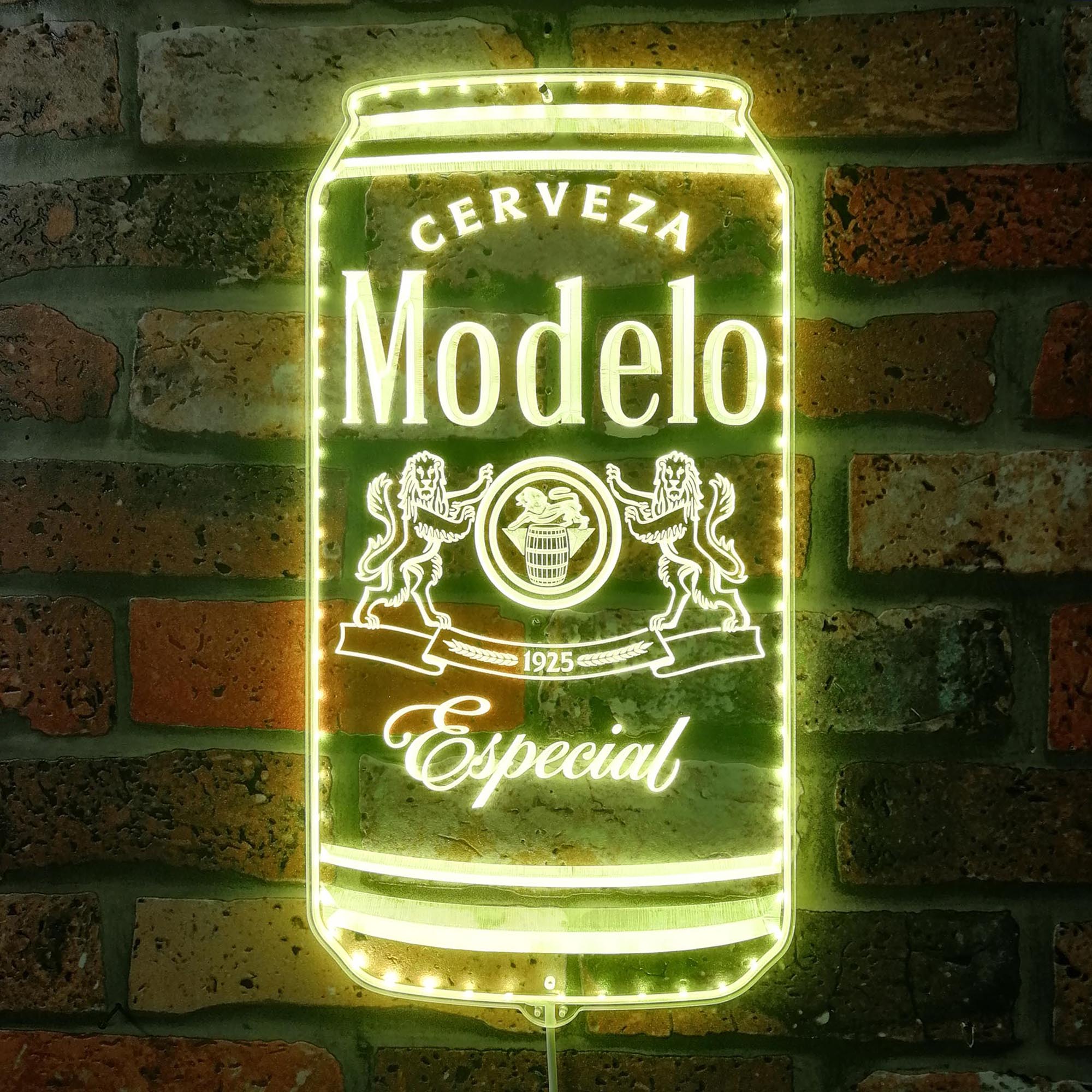 Modelo Cerveza Can Dynamic RGB Edge Lit LED Sign