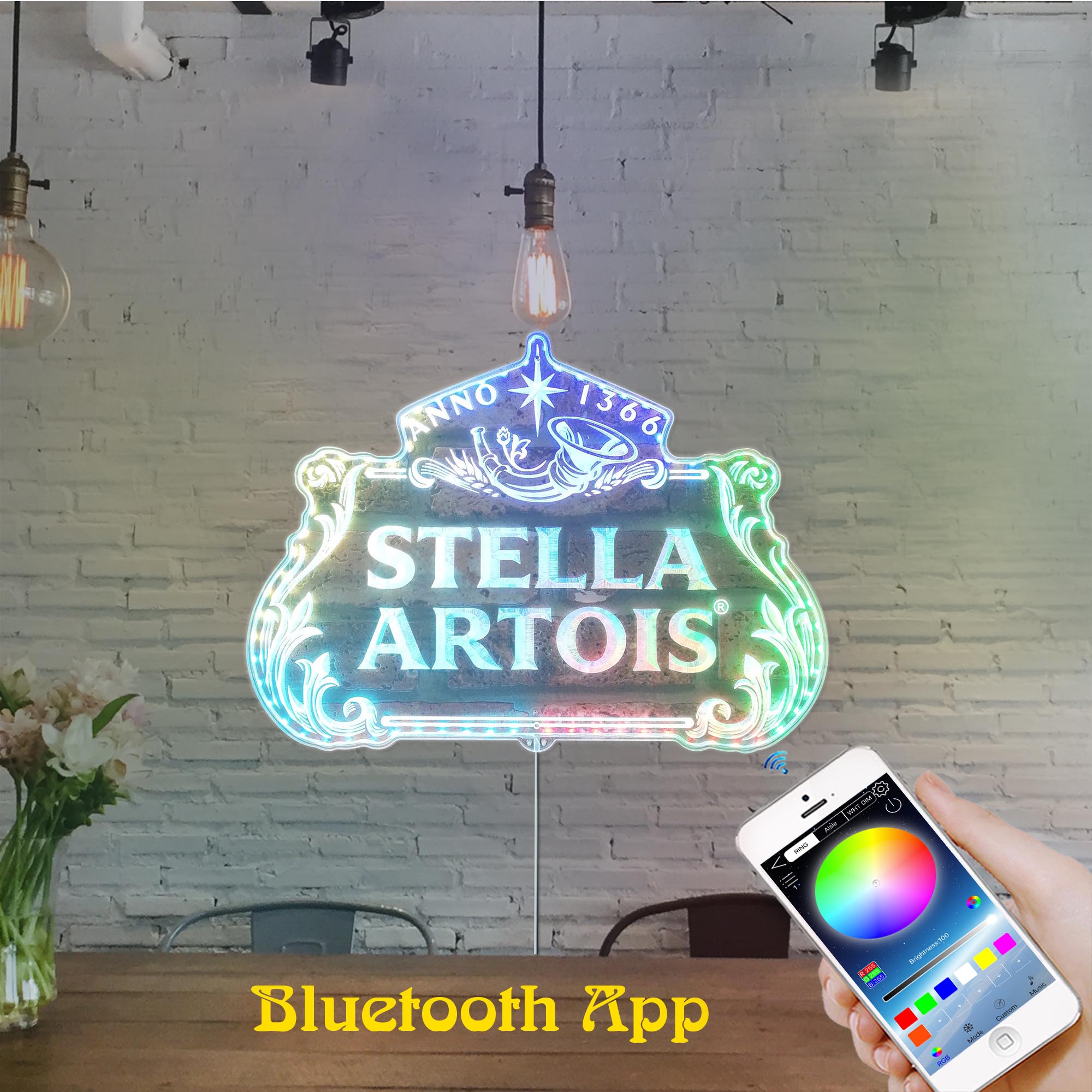 Stellar Artois Dynamic RGB Edge Lit LED Sign