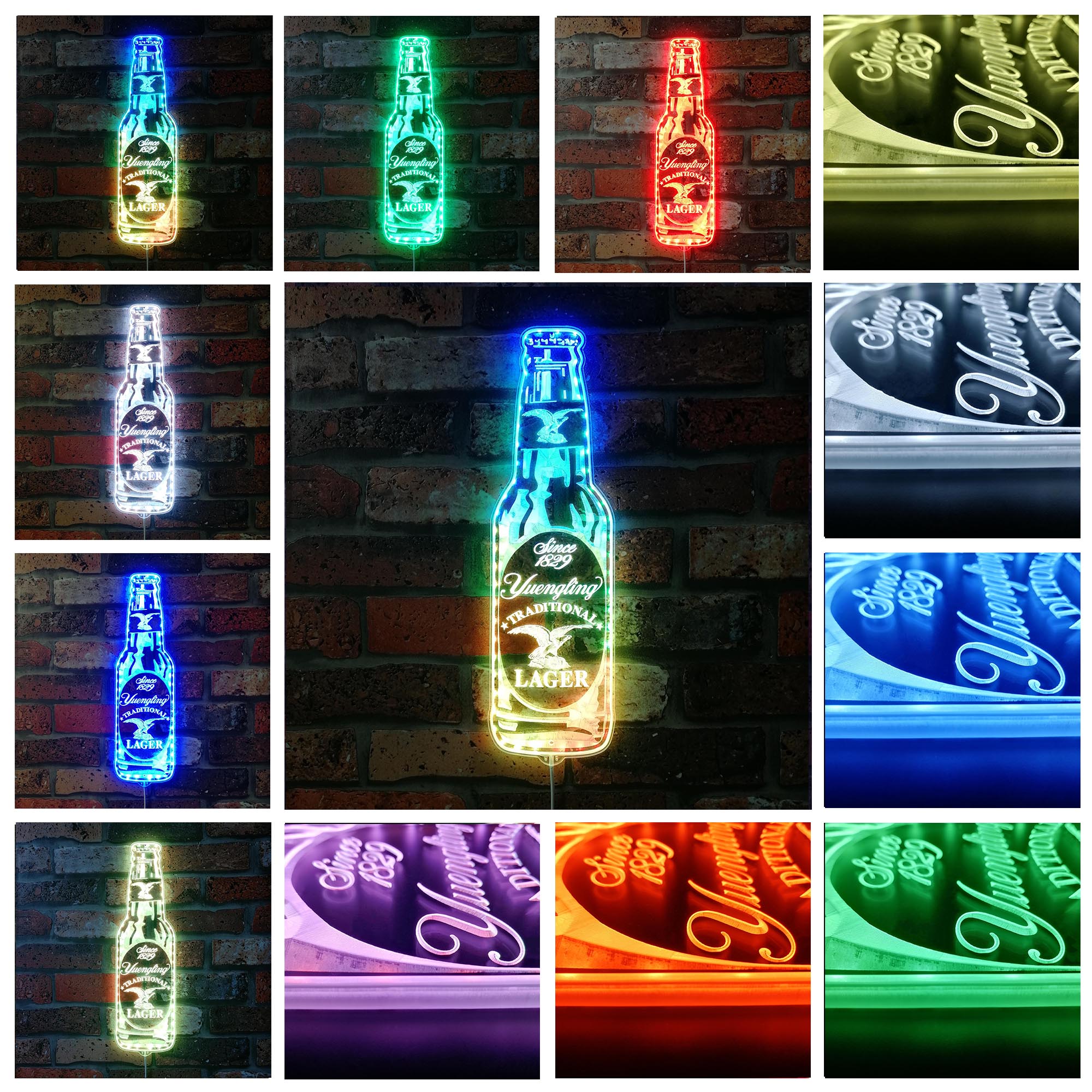 Yuengling Lager Bar Dynamic RGB Edge Lit LED Sign