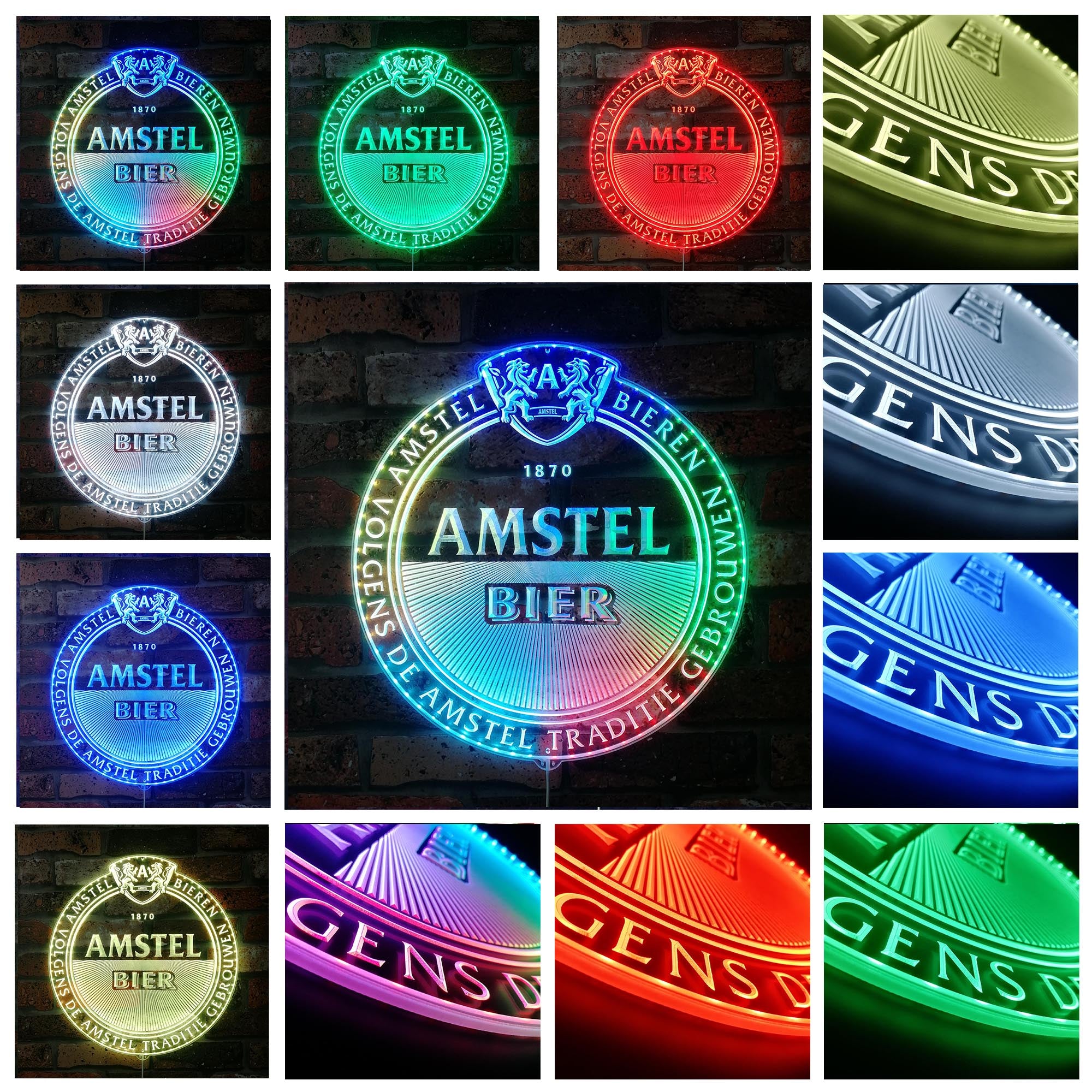 Amstel Brewery Bar RGB Edge Lit LED Sign