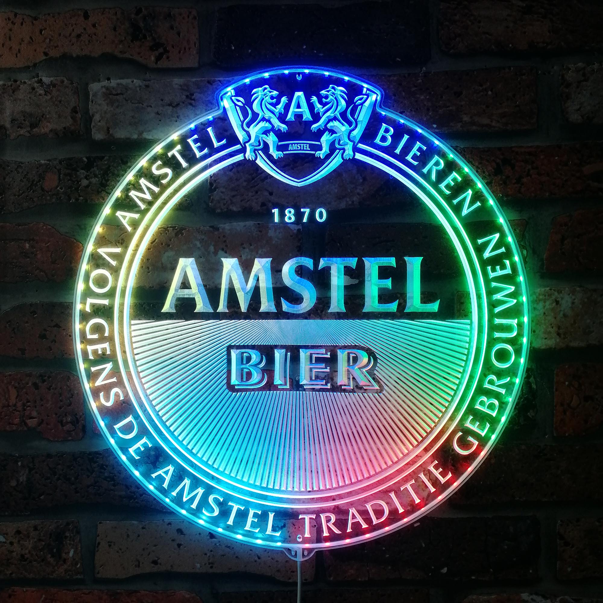 Amstel Bier Dynamic RGB Edge Lit LED Sign