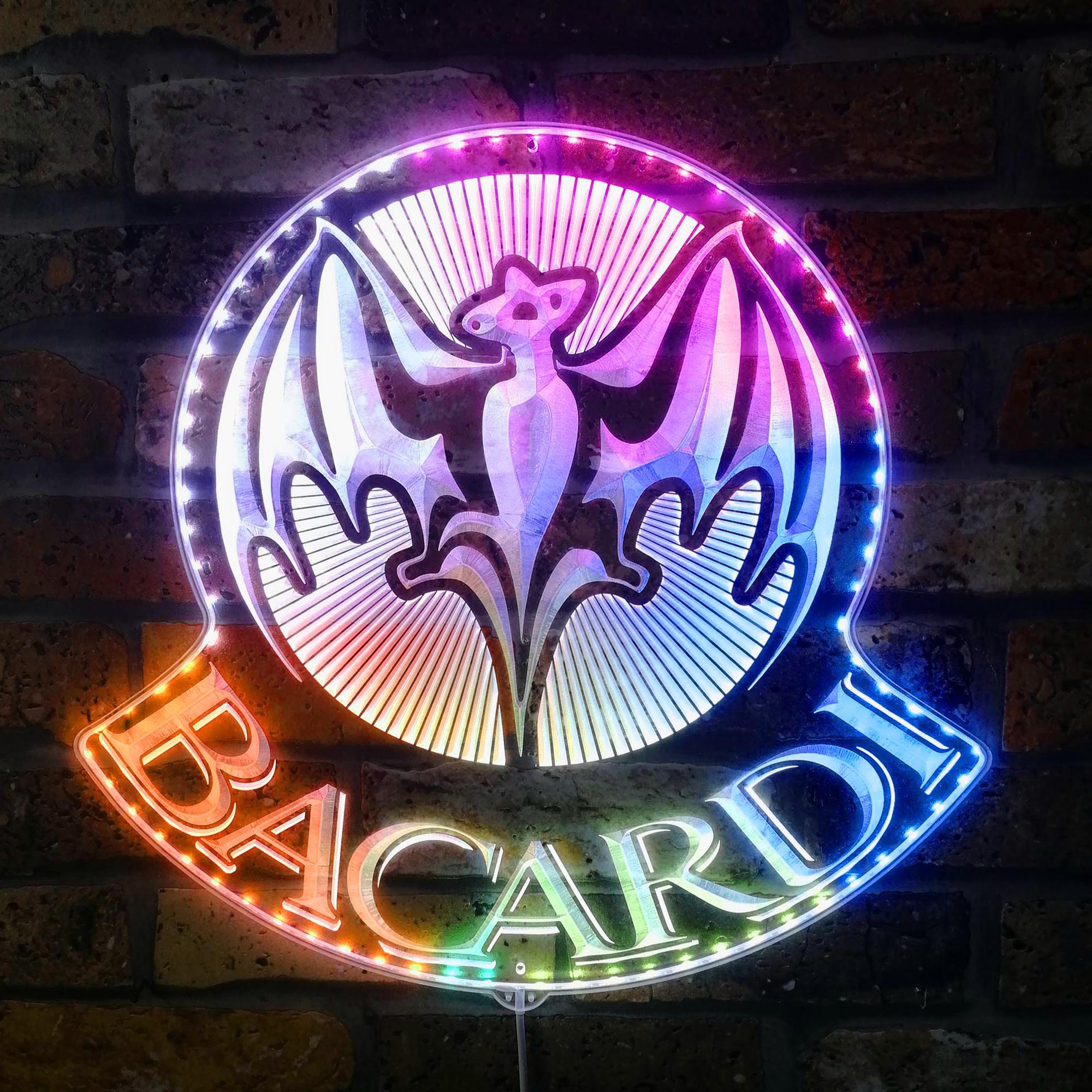 Bacardi Dynamic RGB Edge Lit LED Sign