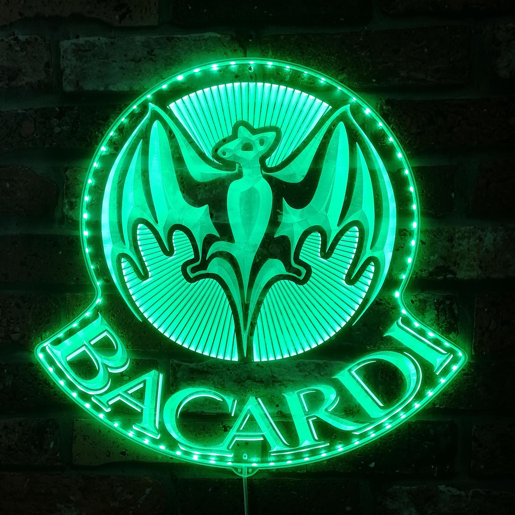 Bacardi Dynamic RGB Edge Lit LED Sign